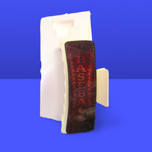 Baseball Themed Sublimated Large Hair Clip