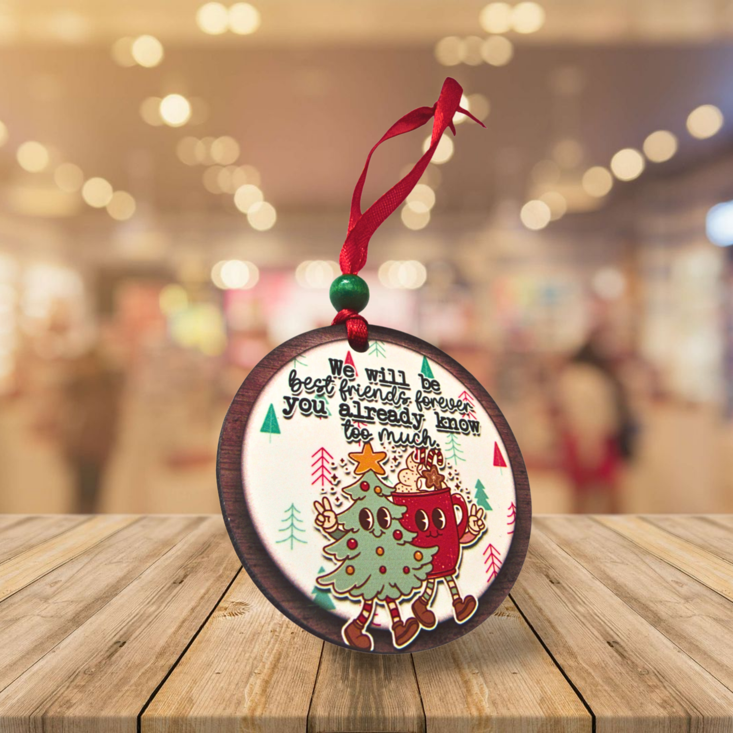 Round Shaped Sublimated MDF Ornament
