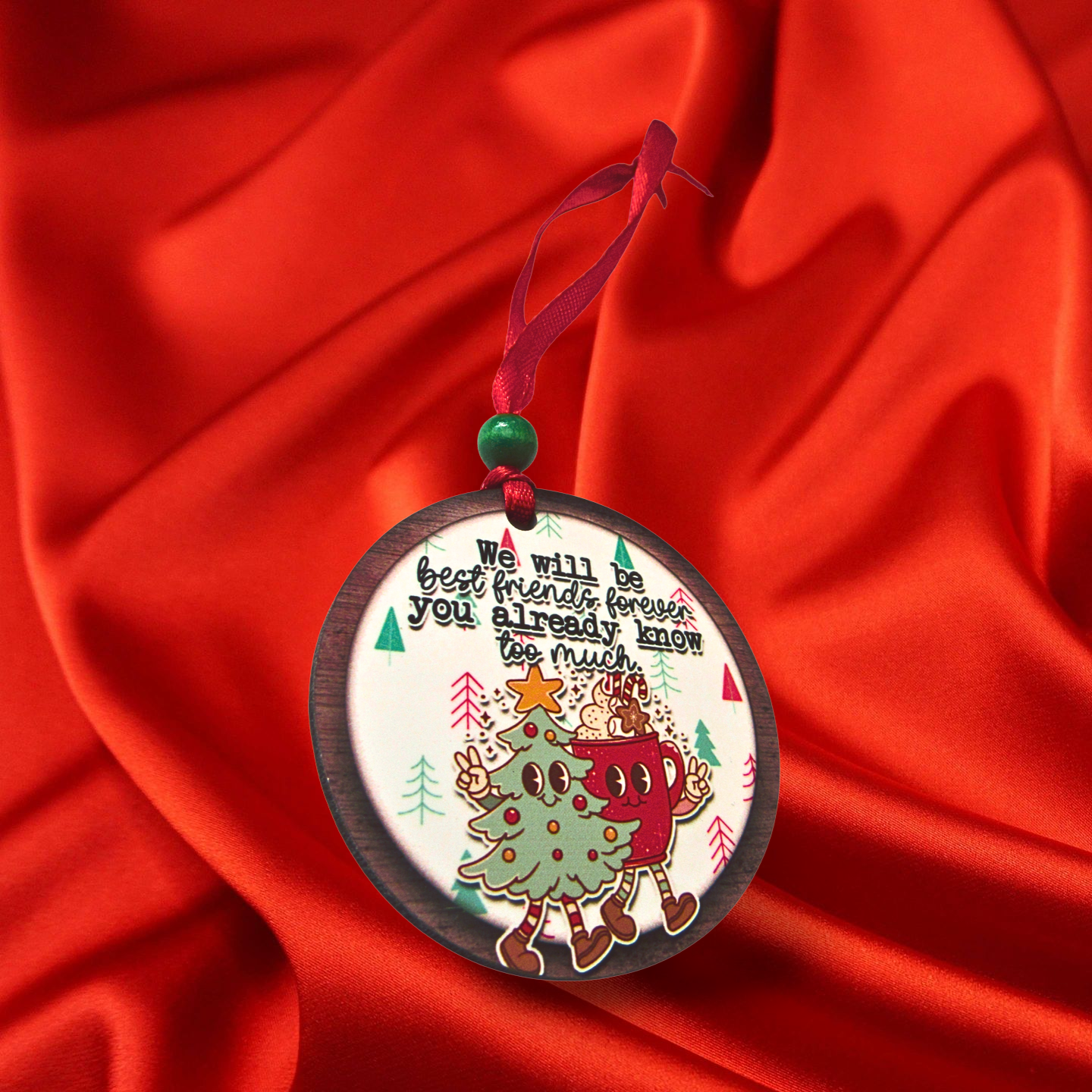 Round Shaped Sublimated MDF Ornament