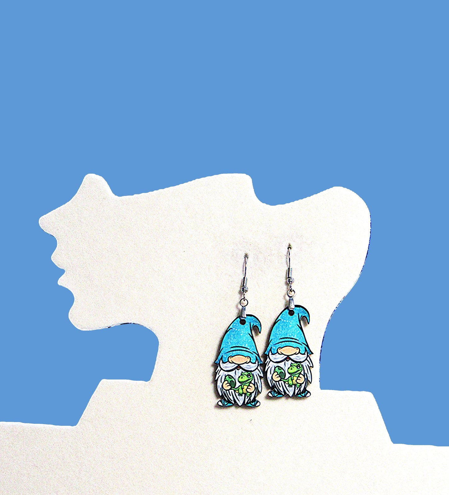 Gnome Shaped Sublimated Earring