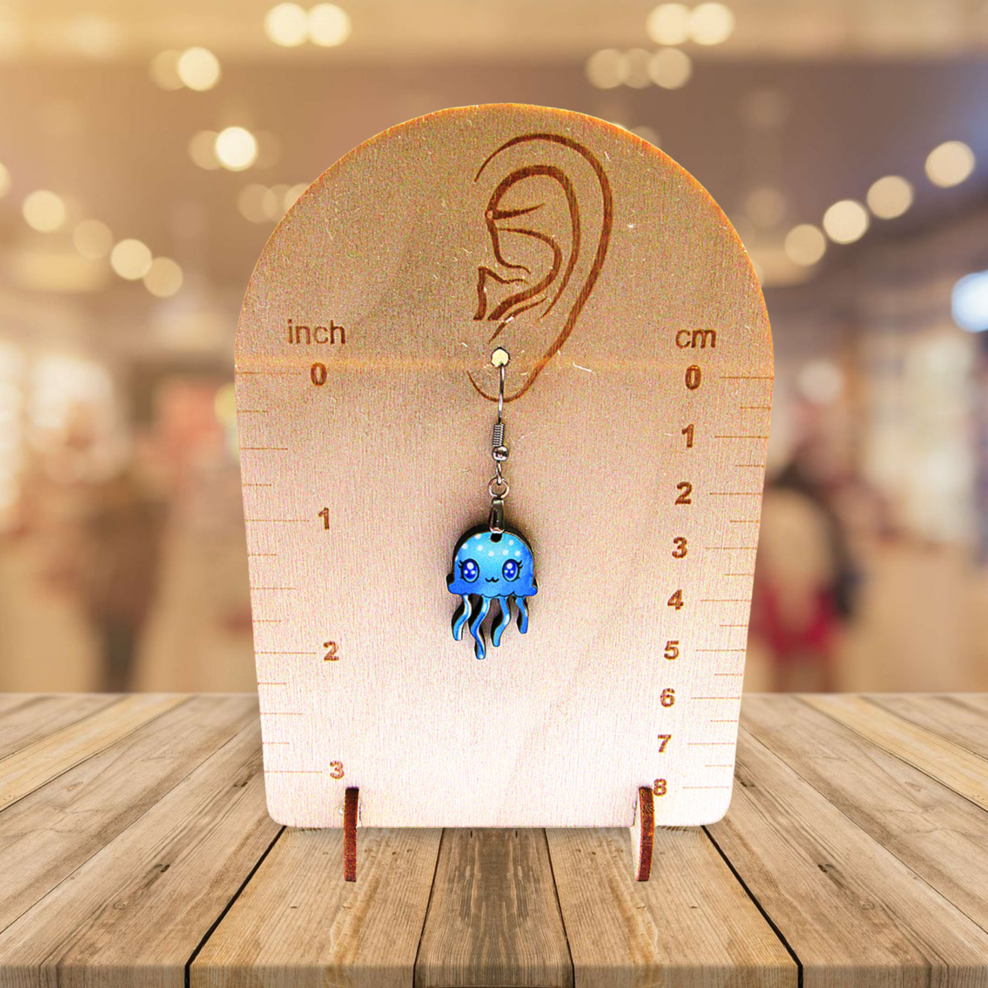 Jellyfish shaped Sublimated Earrings 1 inch