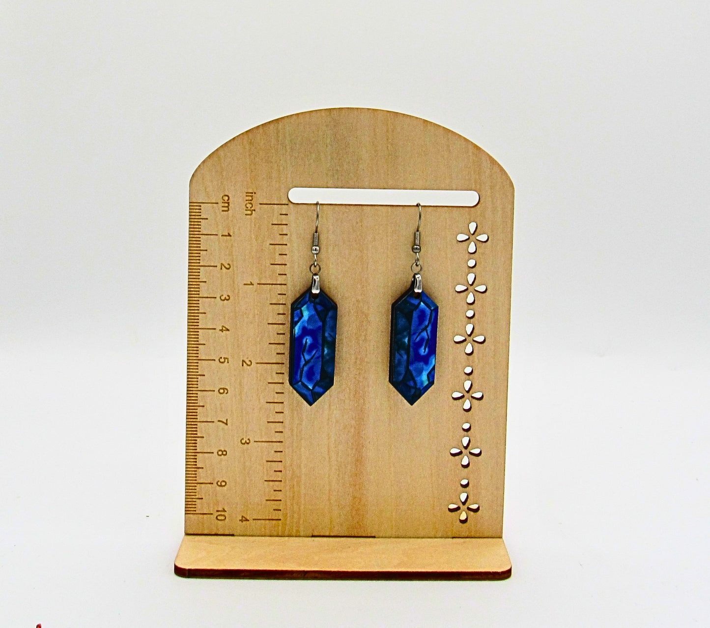 MDF-Gemstone shaped Sublimated Earrings 1.5 inch
