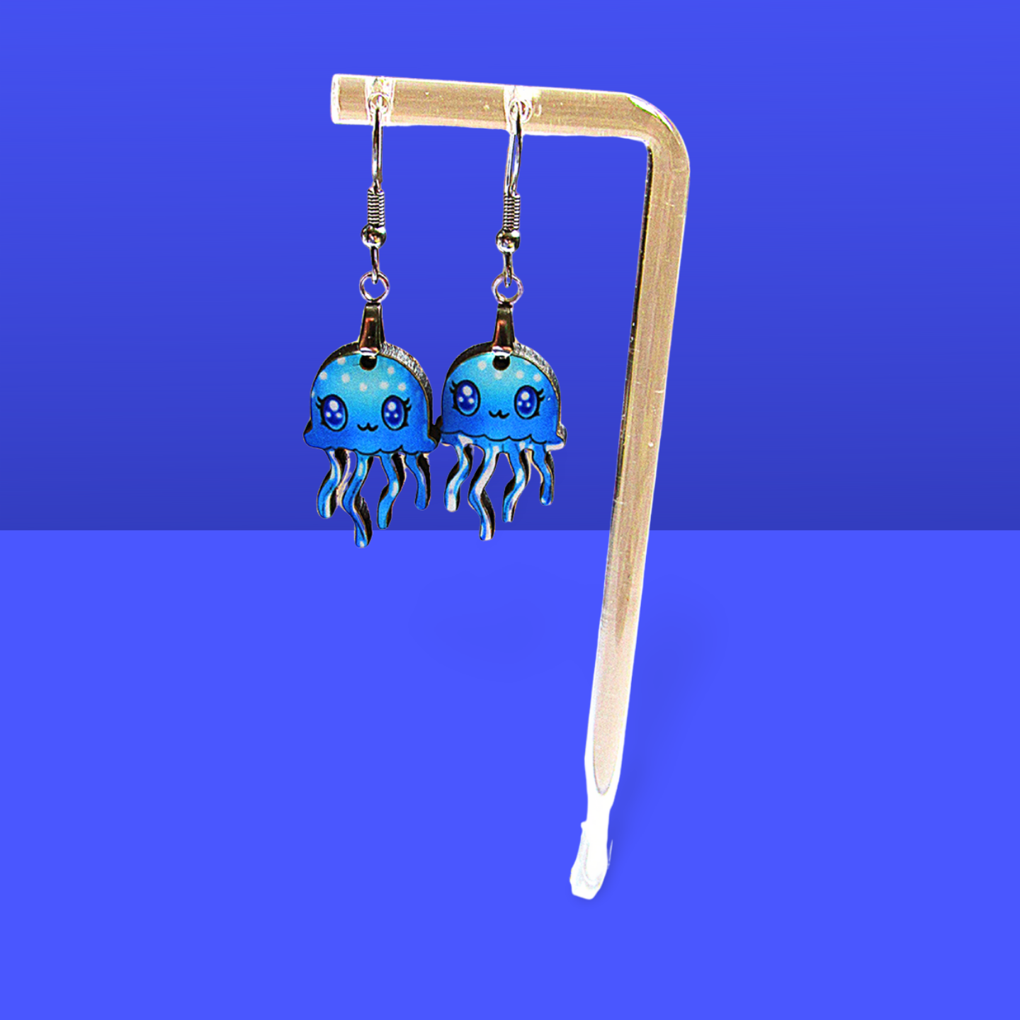 Jellyfish shaped Sublimated Earrings 1 inch