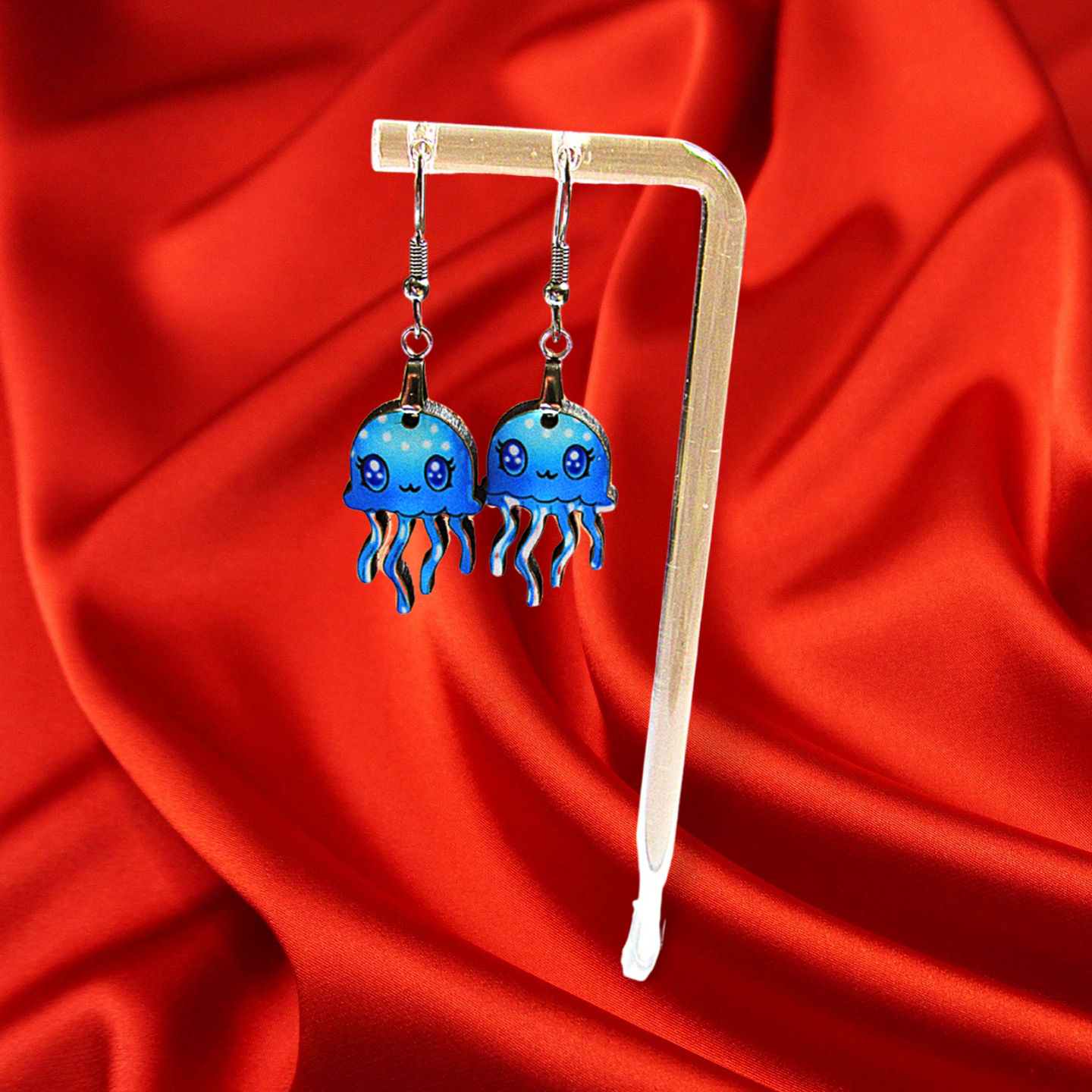 Jellyfish shaped Sublimated Earrings 1 inch