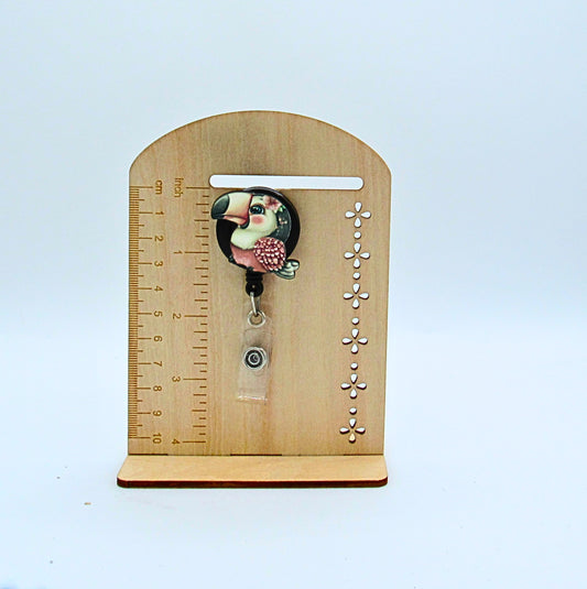 MDF- Toucan Shaped Sublimated Badge Reel