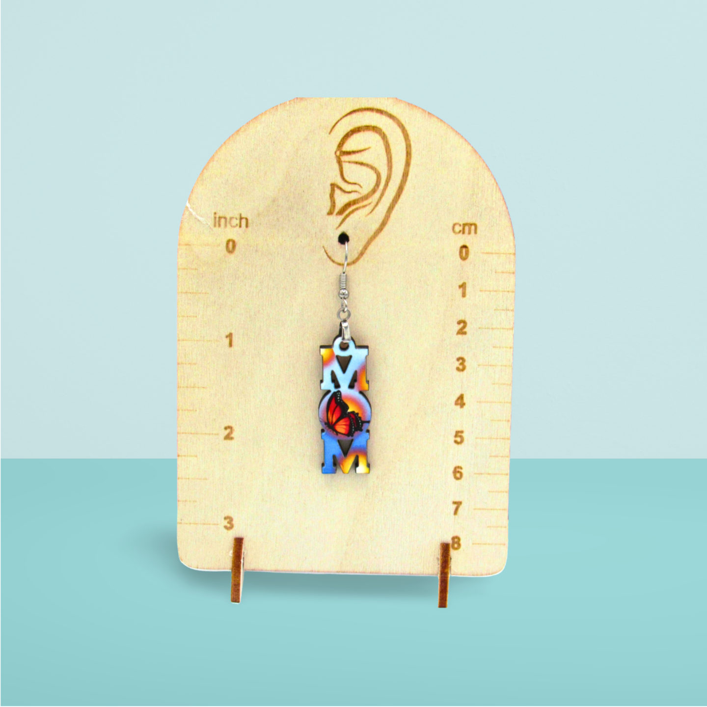 Mom Shaped Sublimated Earrings 1.5 inch