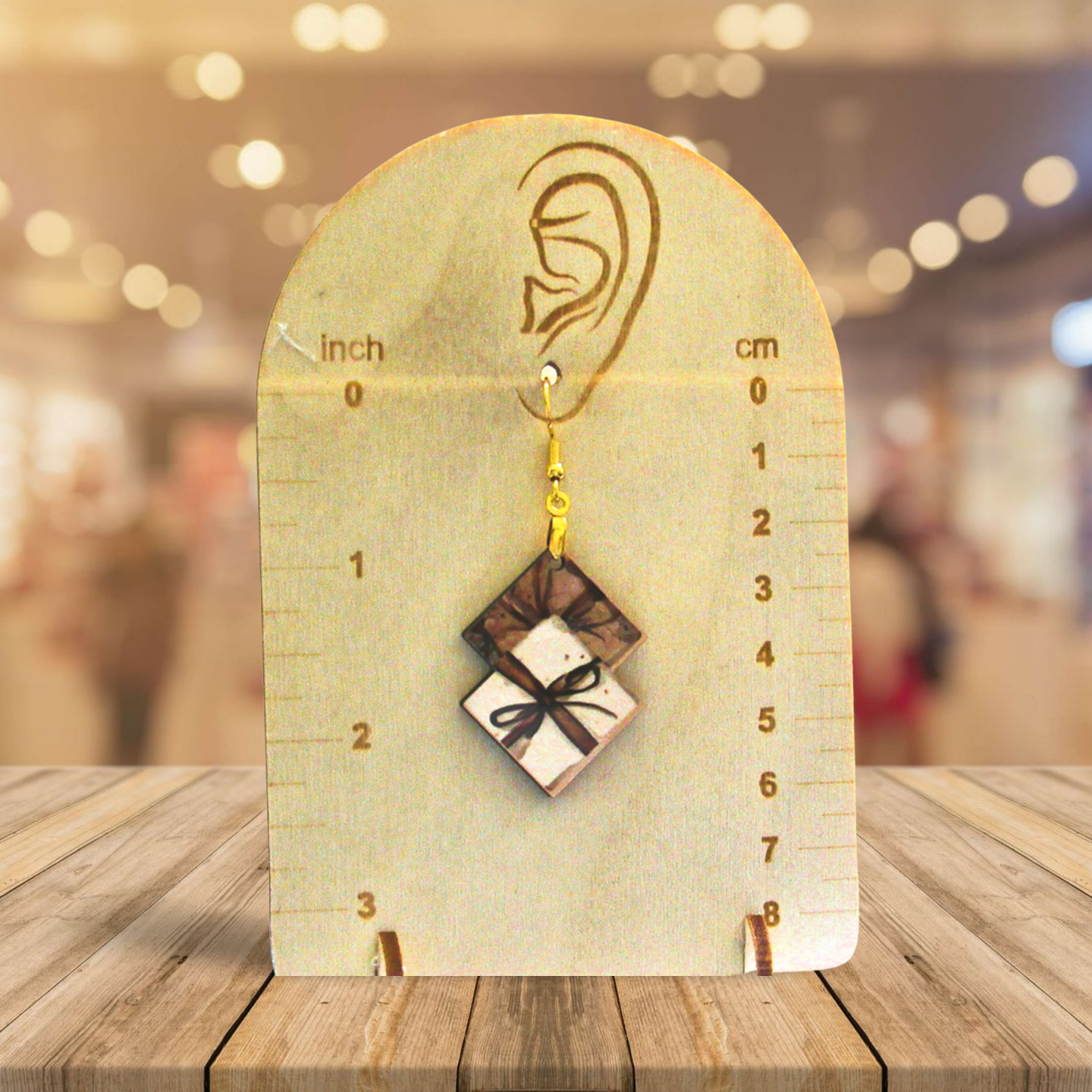 Double Boho Shaped Sublimated Earrings