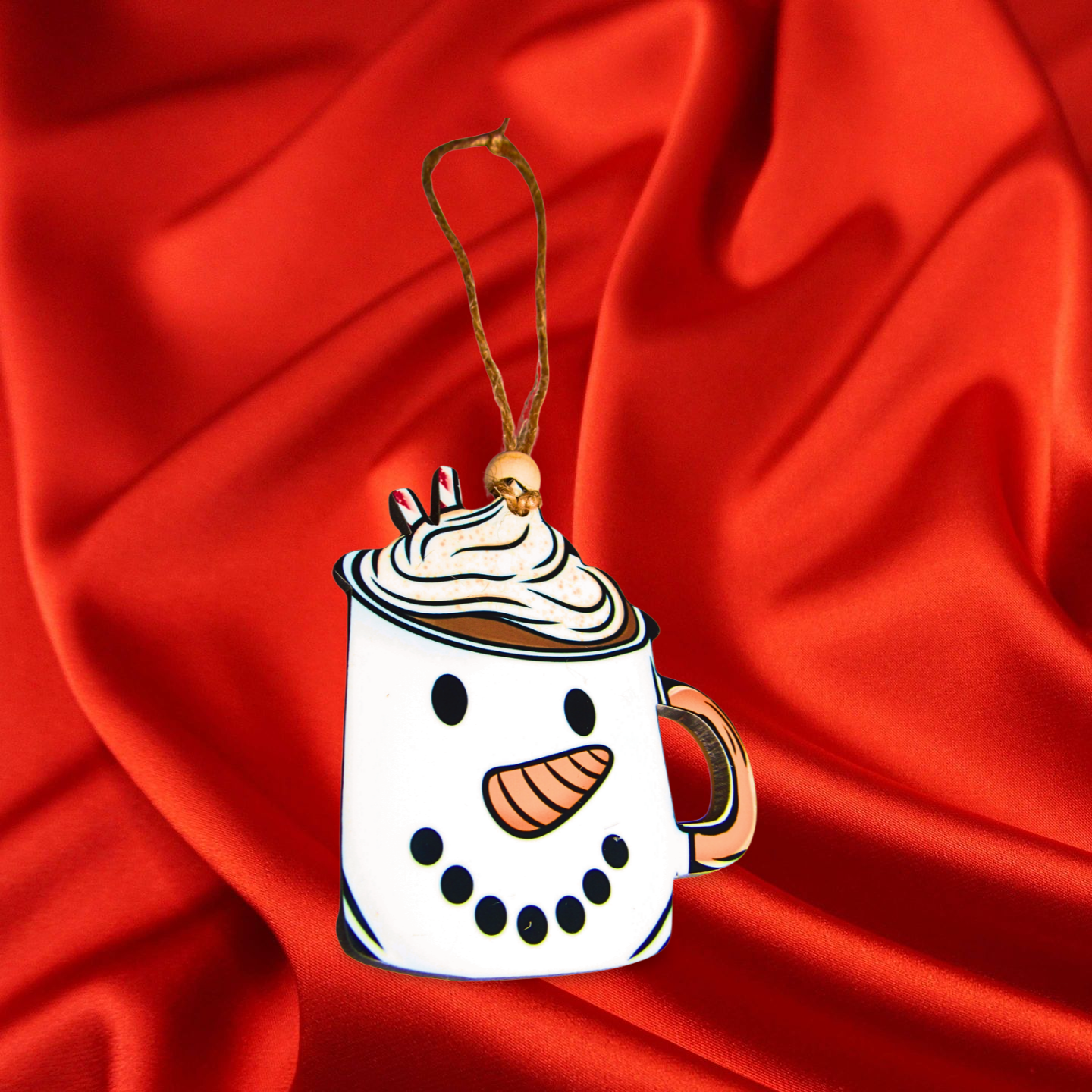 MDF - 3 INCHES - Coffee Mug Shaped Sublimated Ornament