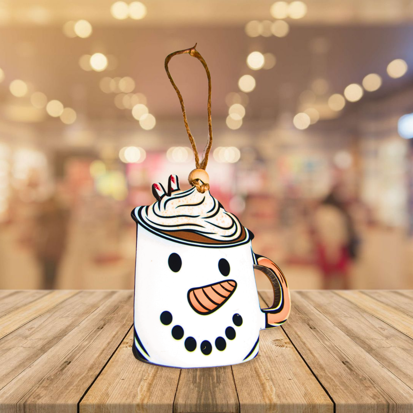 MDF - 3 INCHES - Coffee Mug Shaped Sublimated Ornament