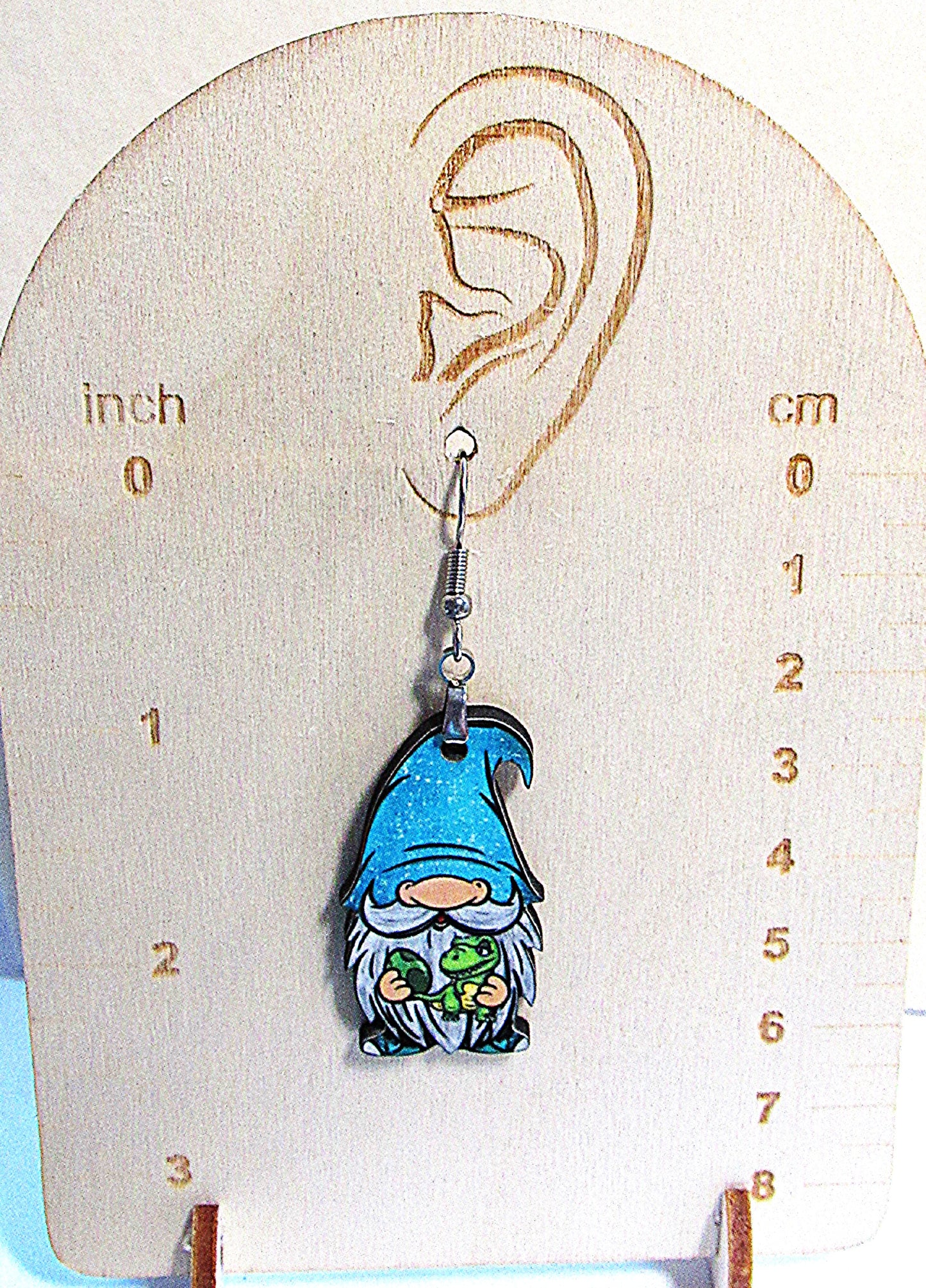 Gnome Shaped Sublimated Earring