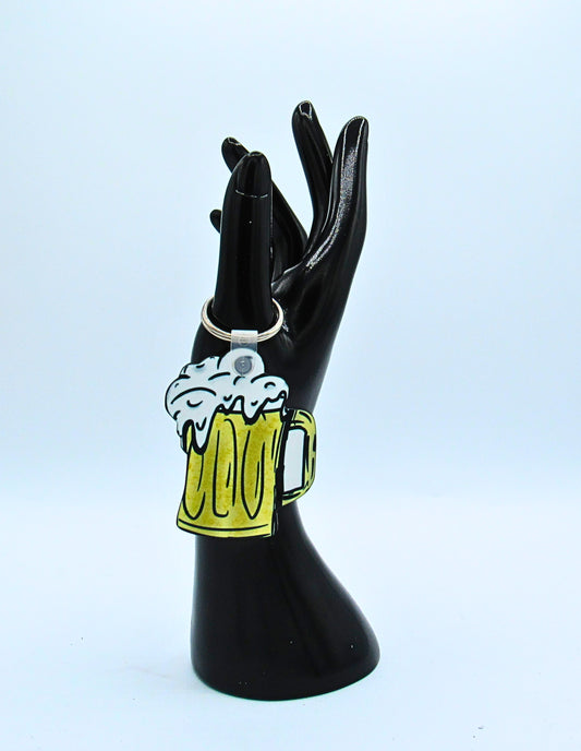 MDF- Beer Stein Shaped Sublimated Keychain