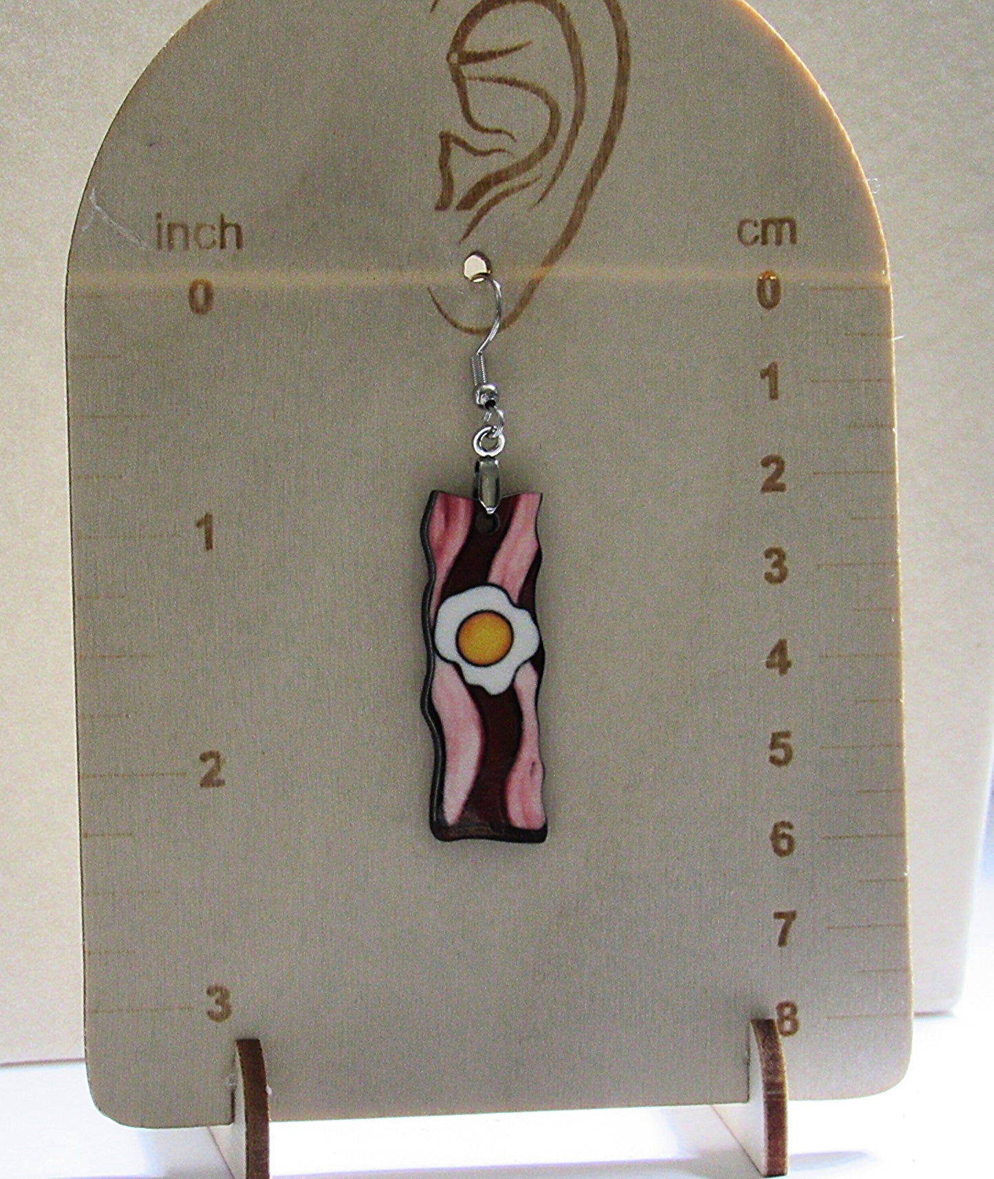 Bacon Shaped Sublimated Earring