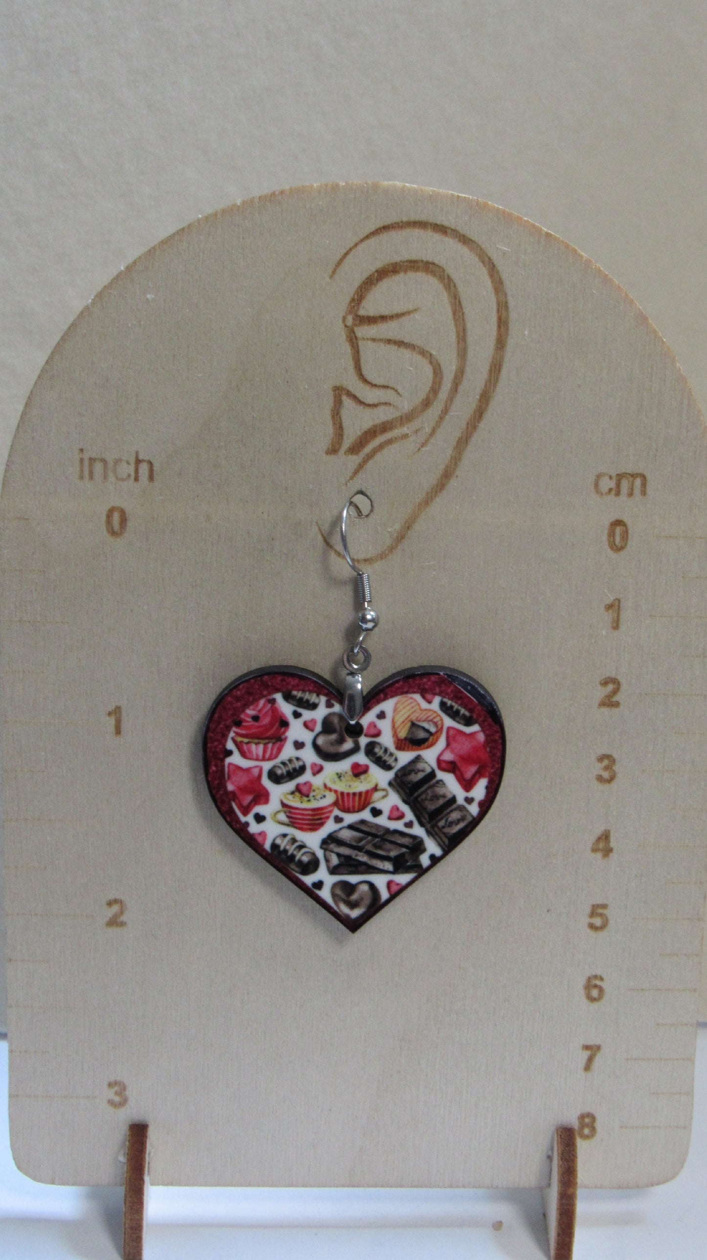 Heart Shaped Sublimated Earrings