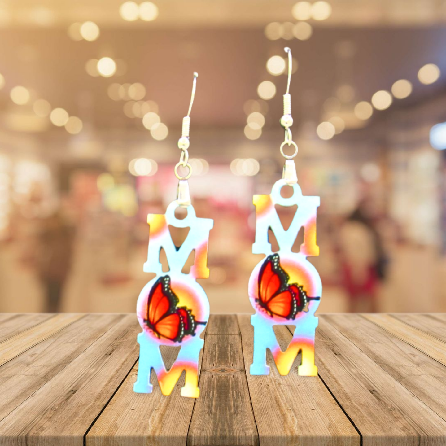 Mom Shaped Sublimated Earrings 1.5 inch