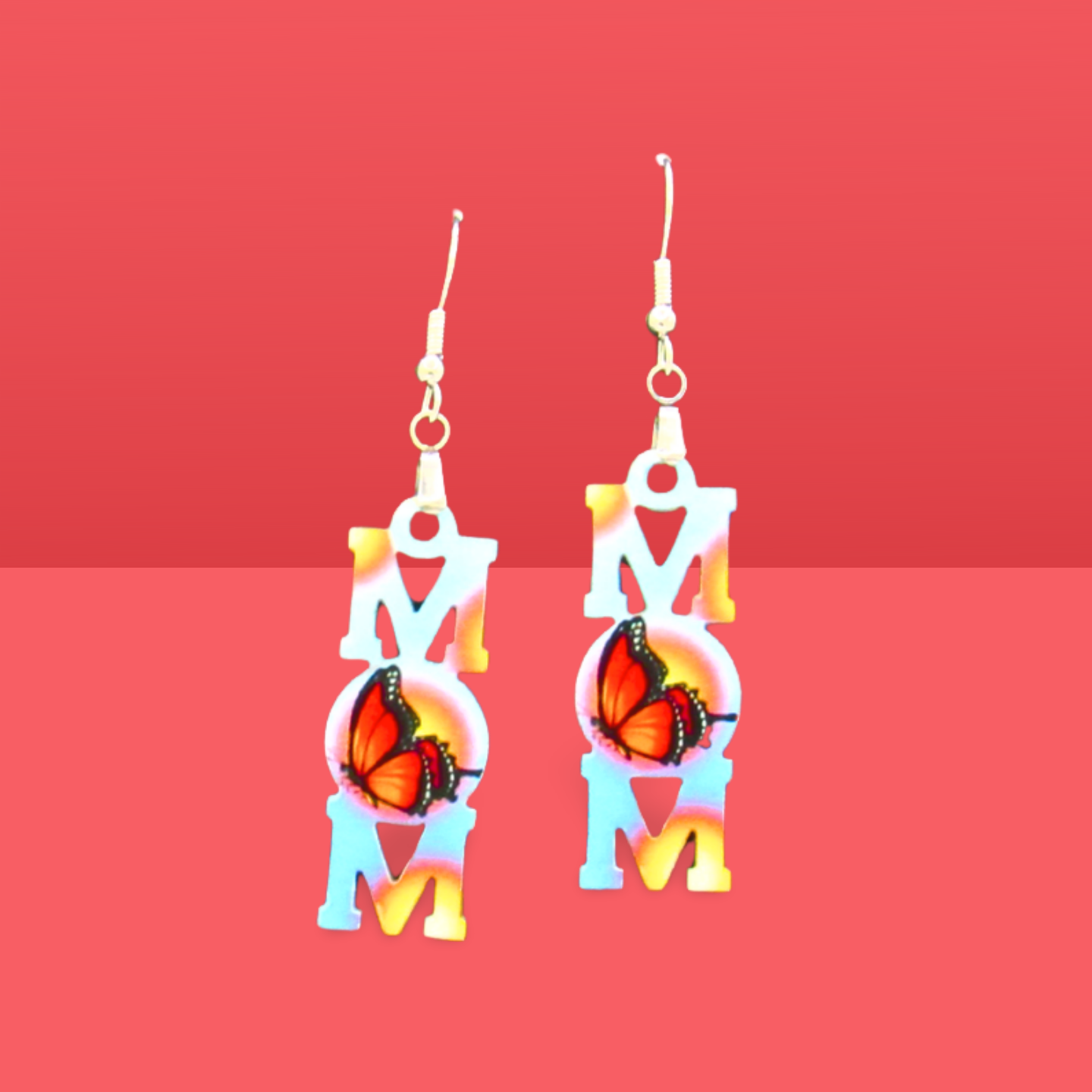 Mom Shaped Sublimated Earrings 1.5 inch