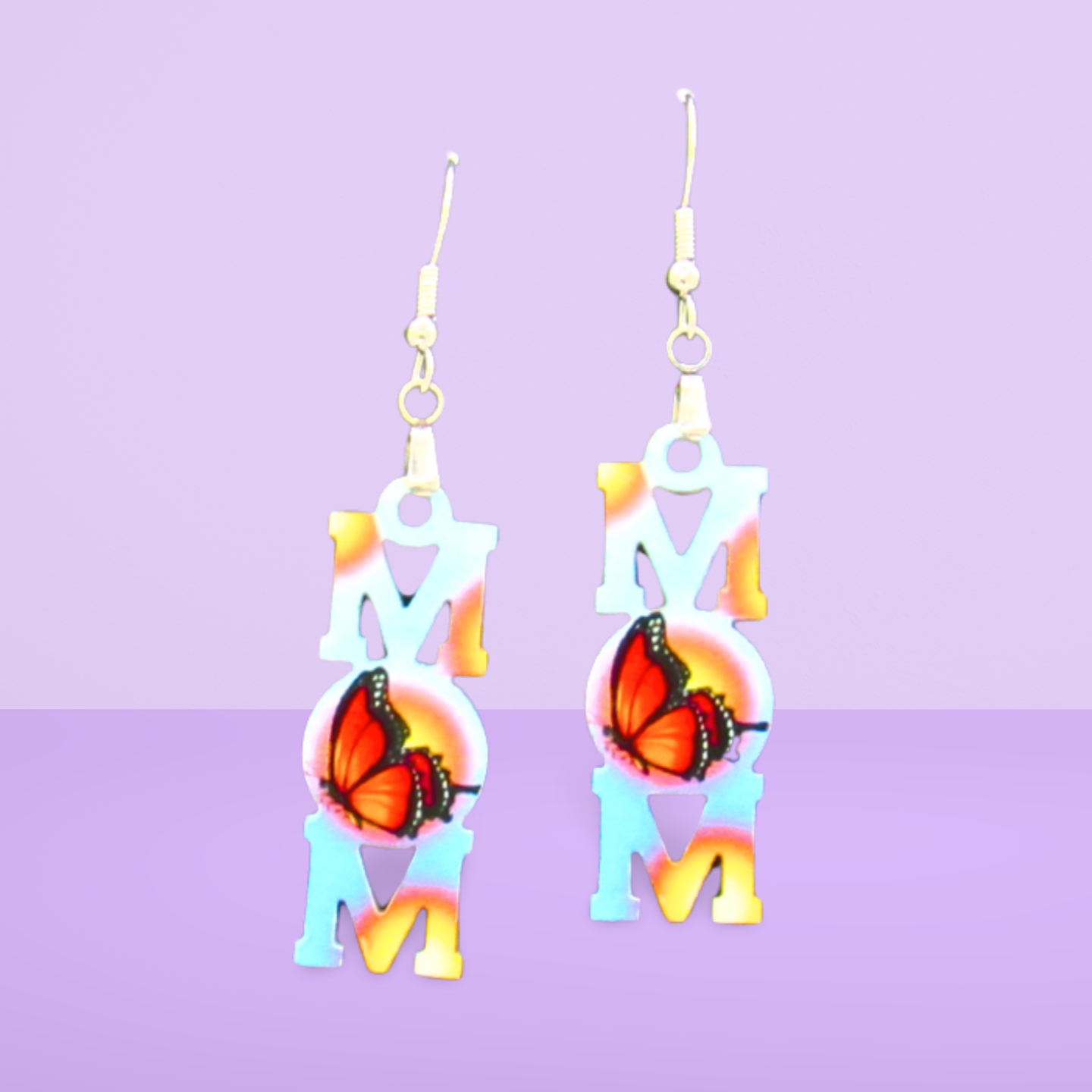 Mom Shaped Sublimated Earrings 1.5 inch