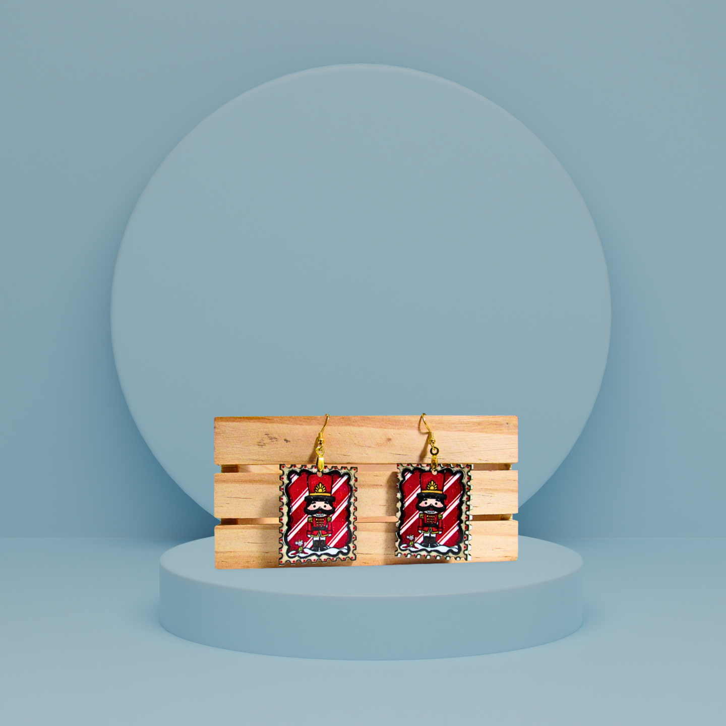 Stamp Shaped Sublimated Earring 1.5 inches