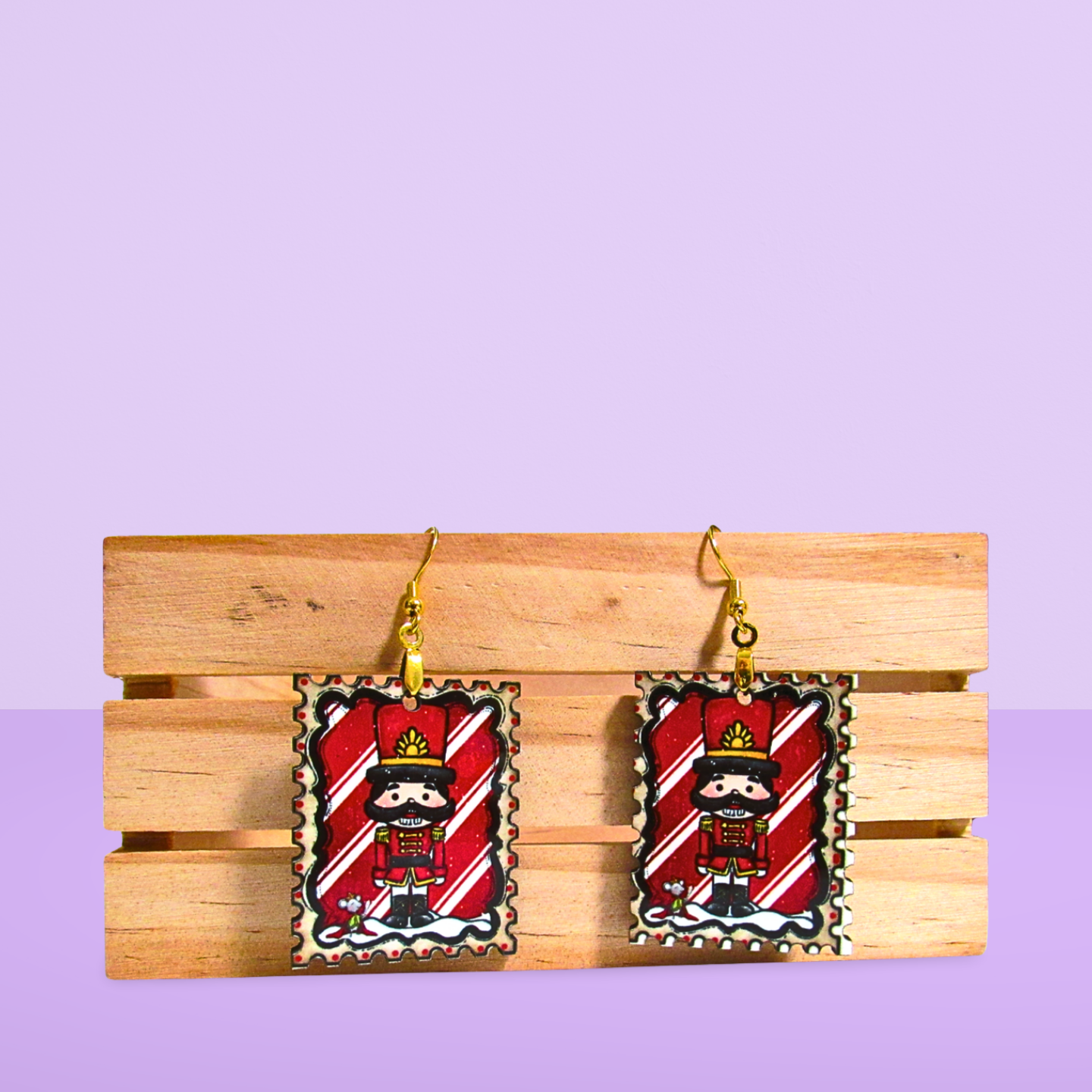 Stamp Shaped Sublimated Earring 1.5 inches