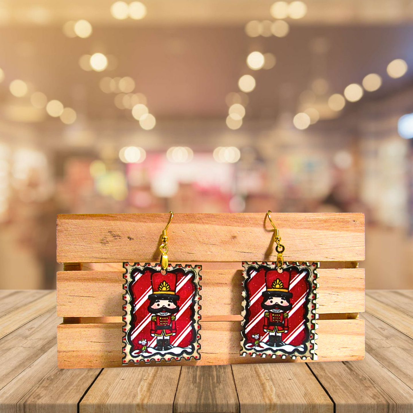 Stamp Shaped Sublimated Earring 1.5 inches