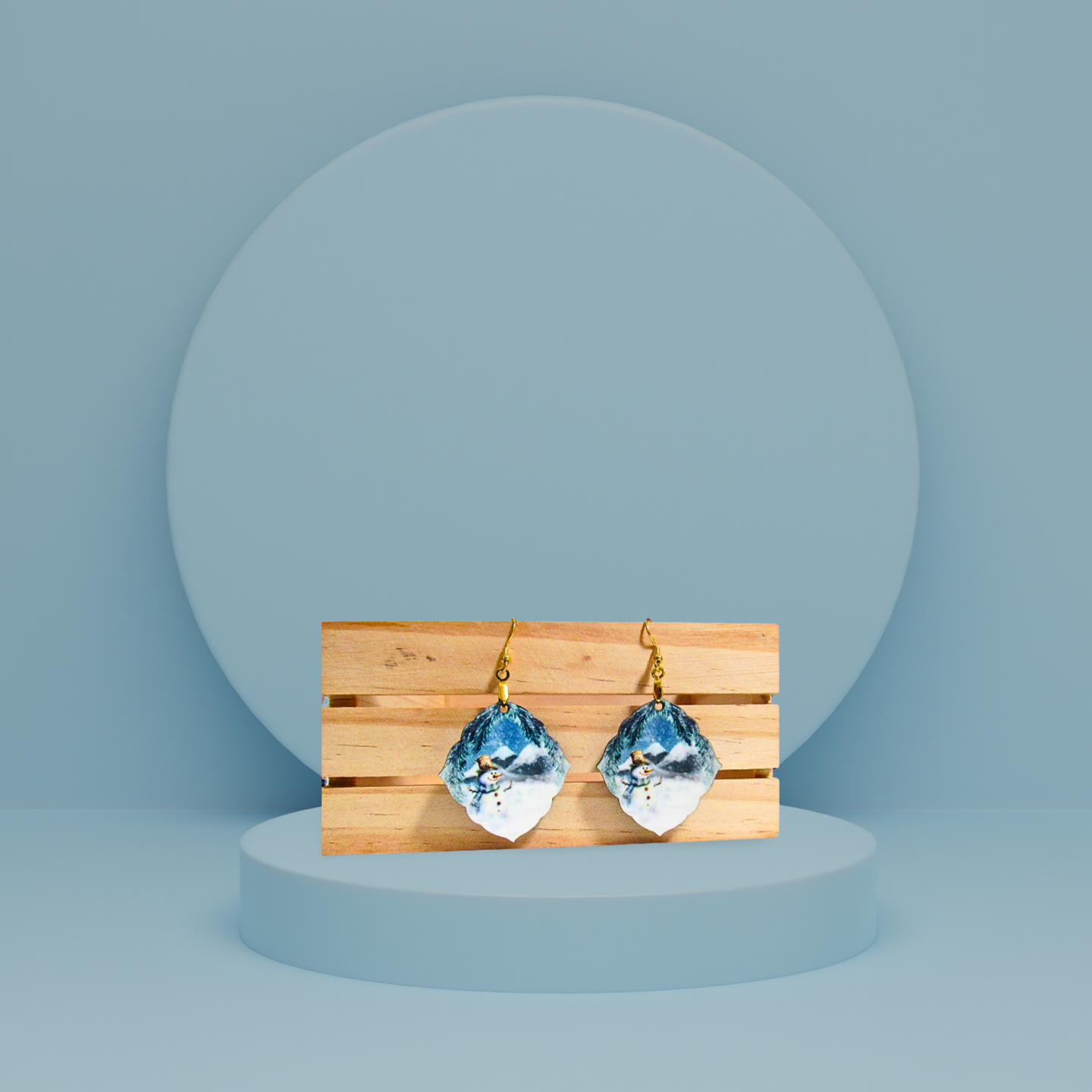 Fancy Diamond Shaped Sublimated Earring