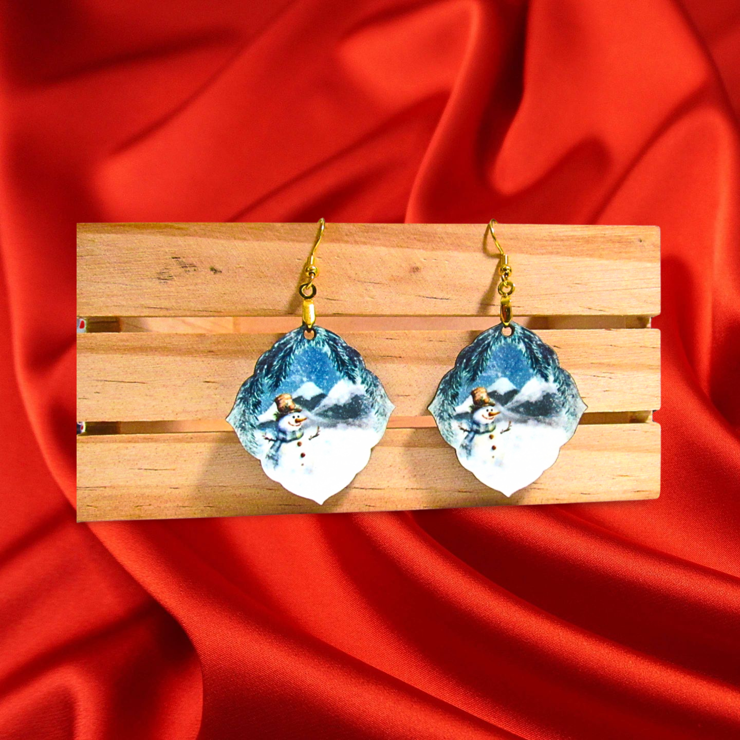 Fancy Diamond Shaped Sublimated Earring