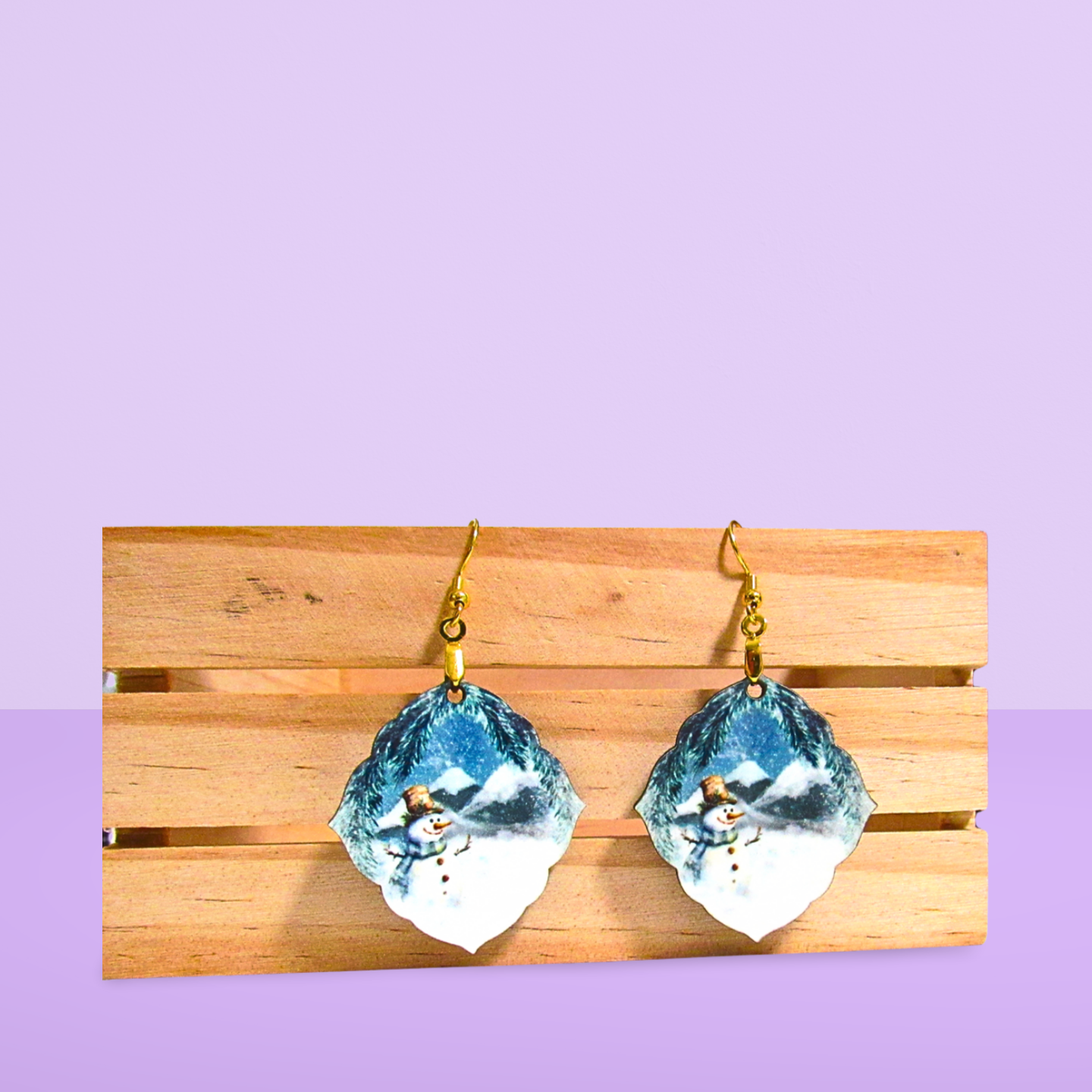 Fancy Diamond Shaped Sublimated Earring