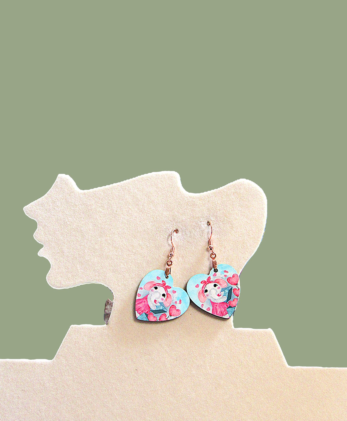Heart Shaped Sublimated Earrings