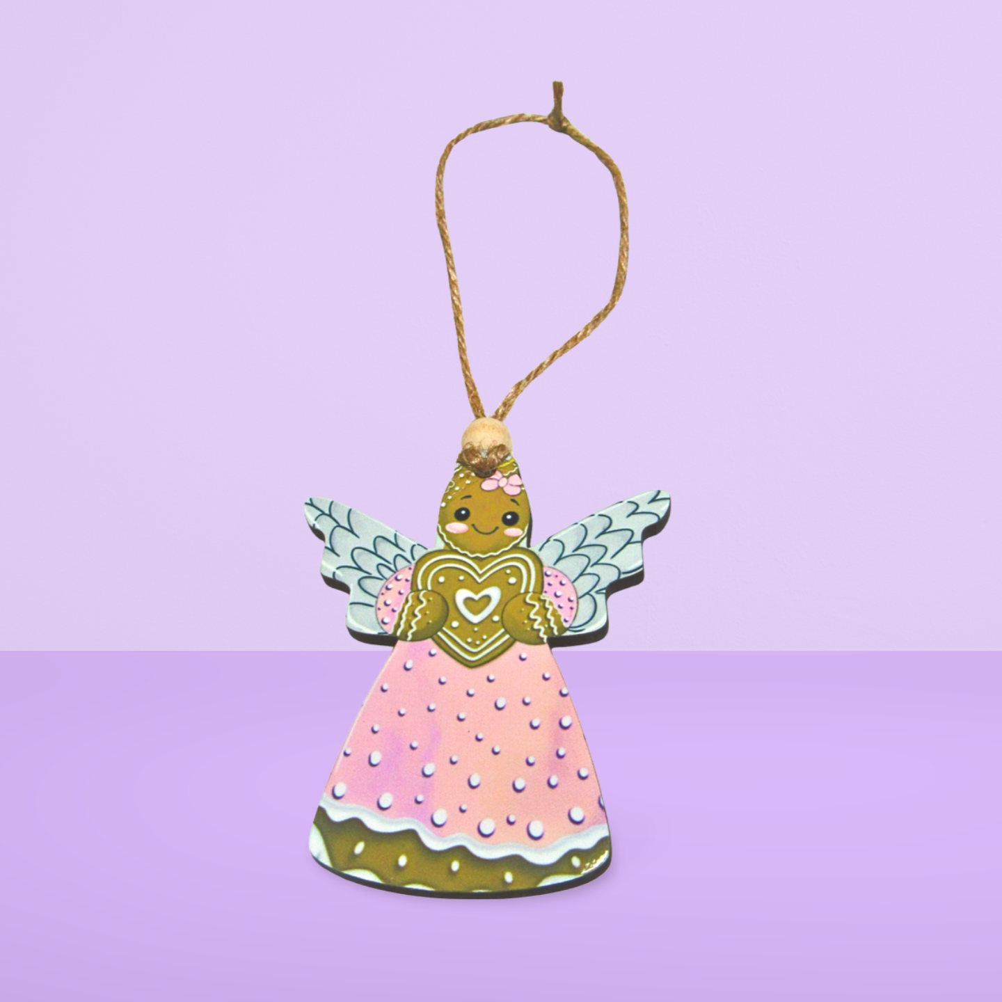 MDF- Angel Shaped Sublimated Ornament