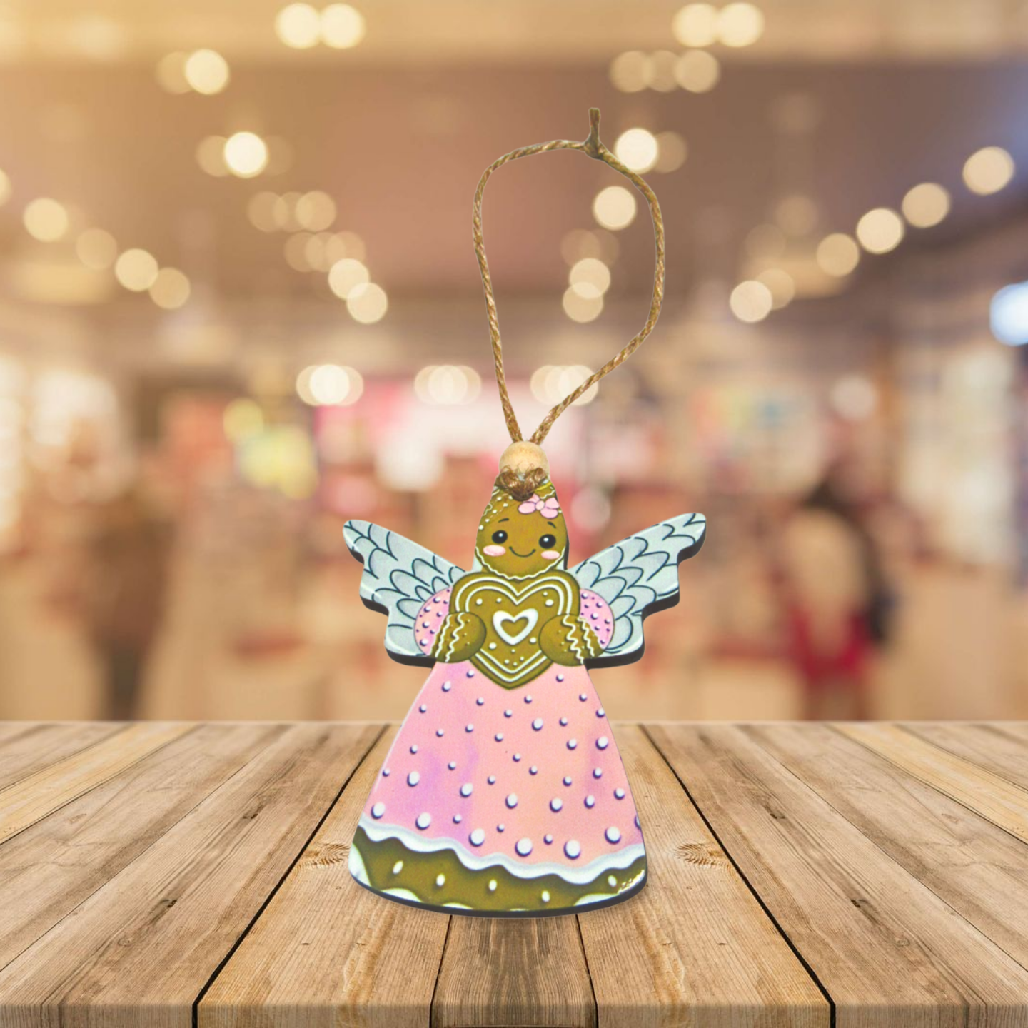 MDF- Angel Shaped Sublimated Ornament