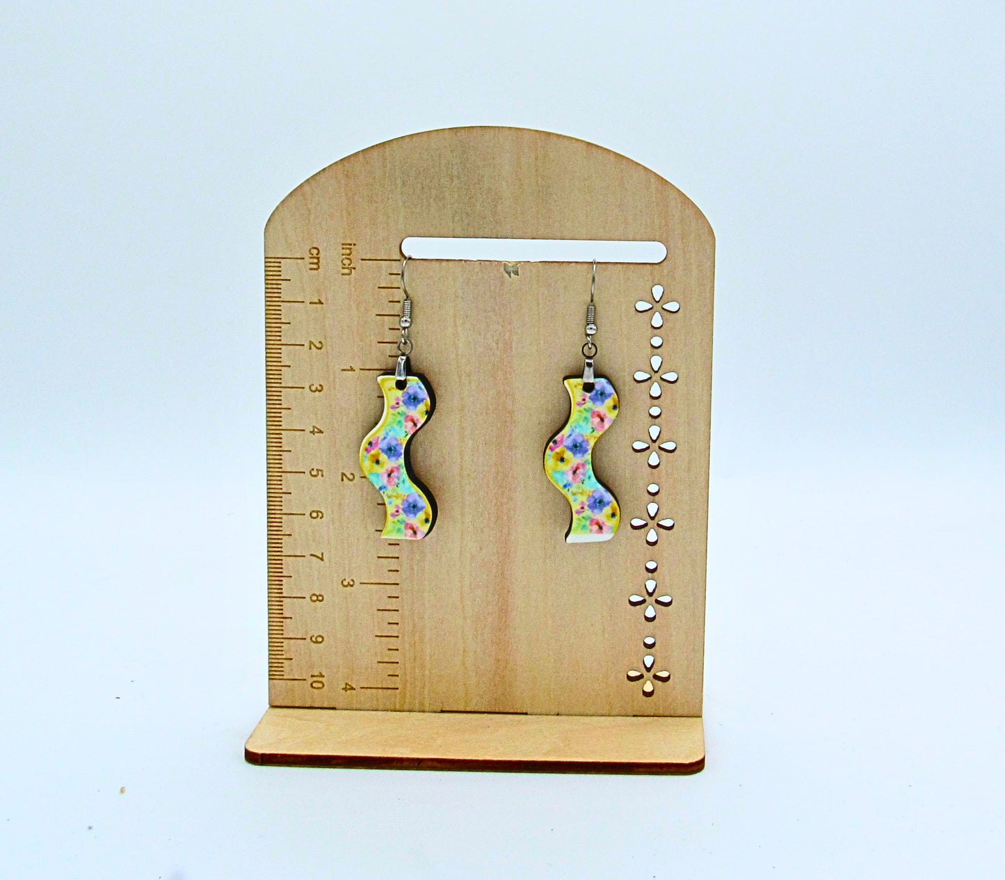 MDF- Curvy Shaped Sublimated Earrings 1.5 inch