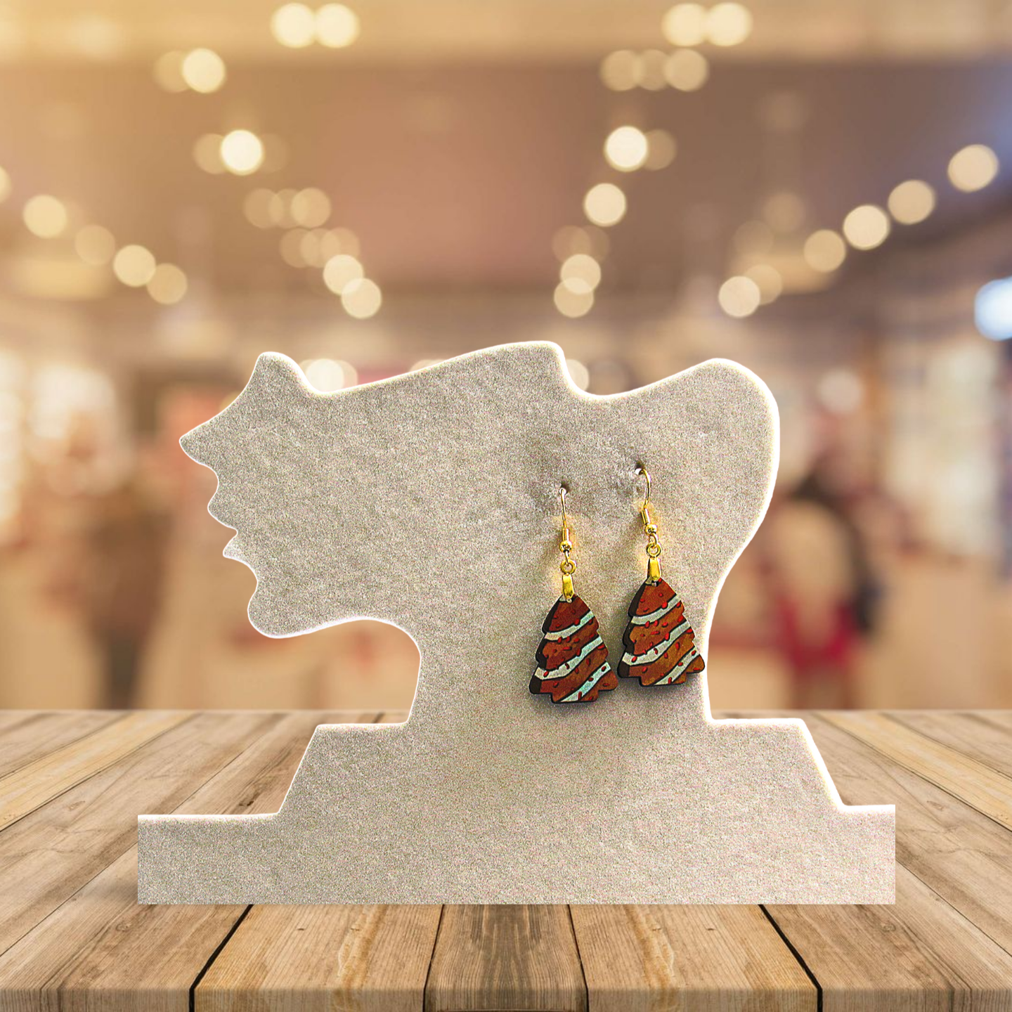Chubby Tree Shaped Sublimated Earrings