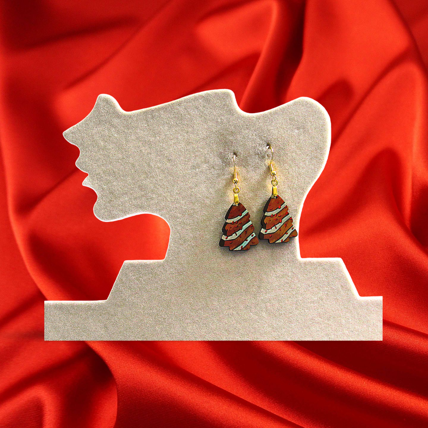 Chubby Tree Shaped Sublimated Earrings