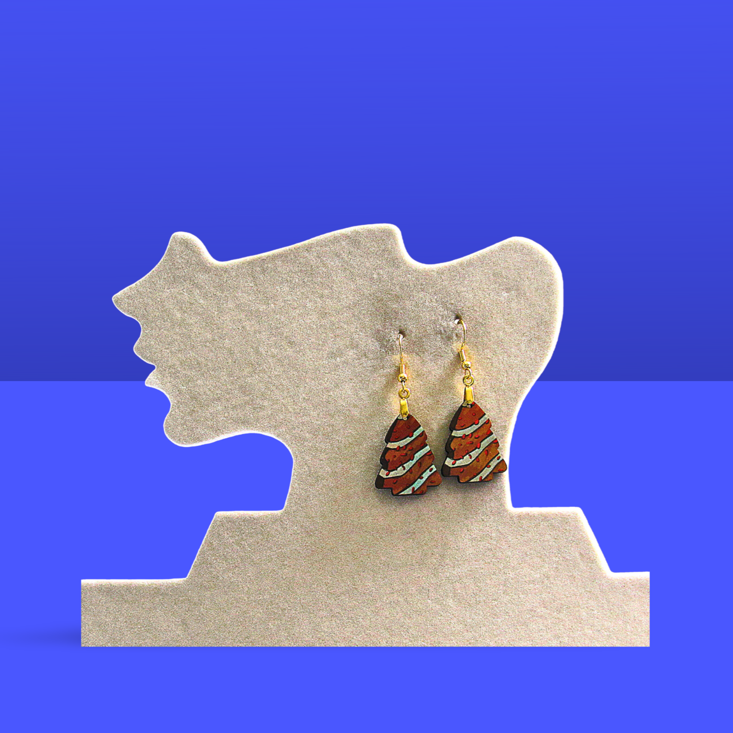 Chubby Tree Shaped Sublimated Earrings