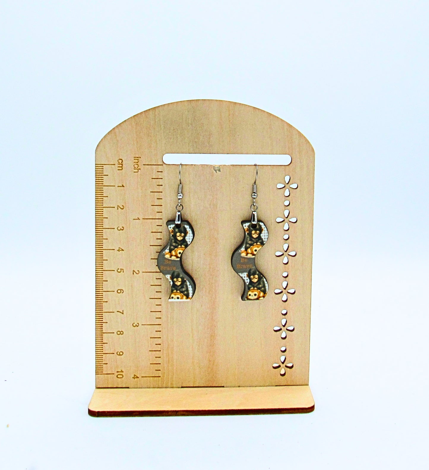 MDF- Curvy Shaped Sublimated Earrings 1.5 inch