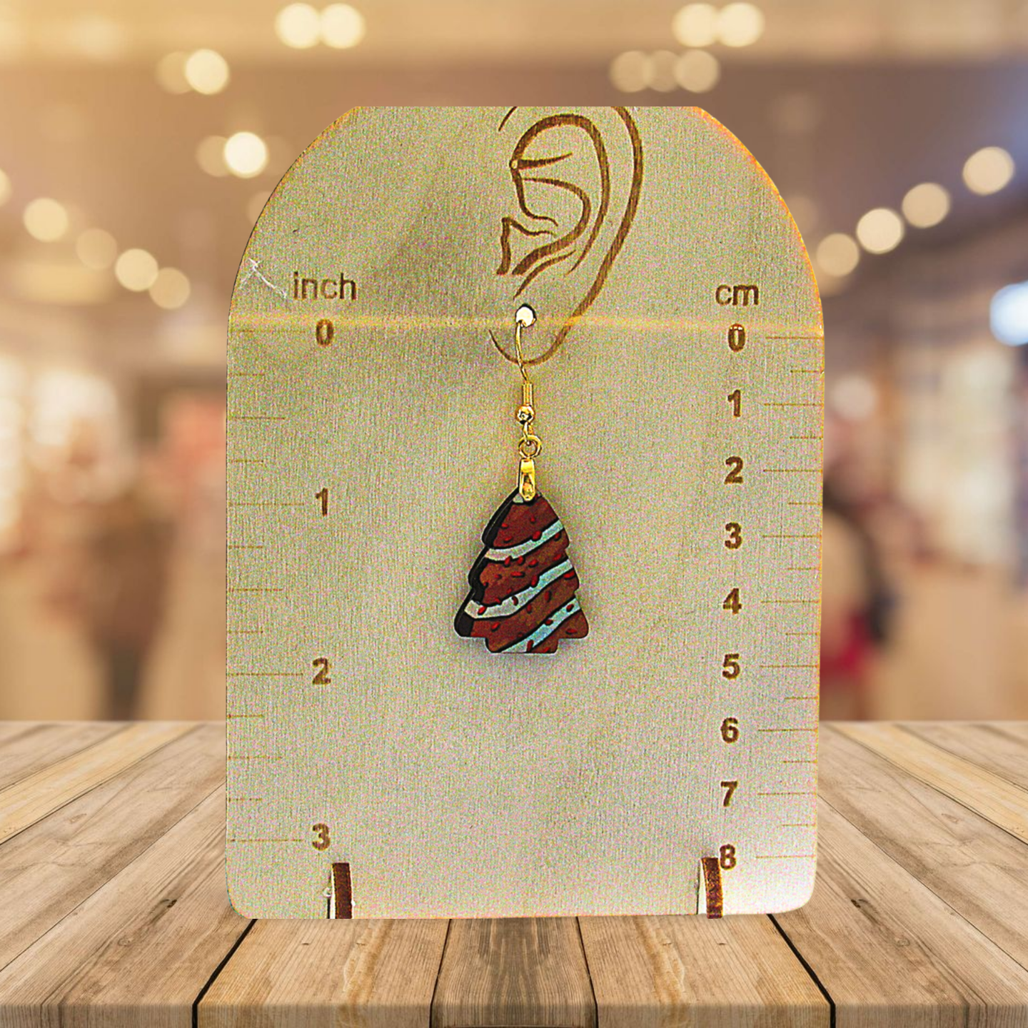 Chubby Tree Shaped Sublimated Earrings