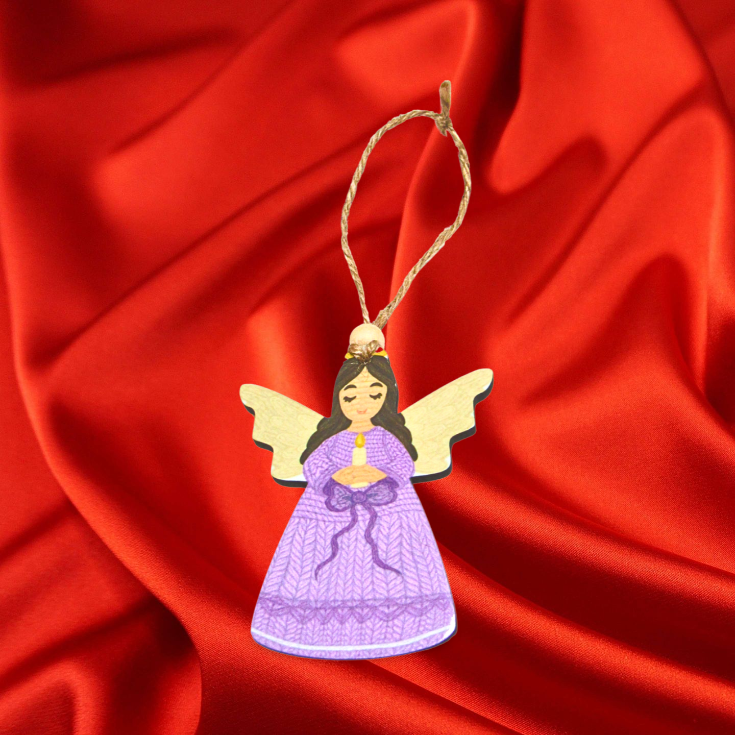 MDF- Angel Shaped Sublimated Ornament