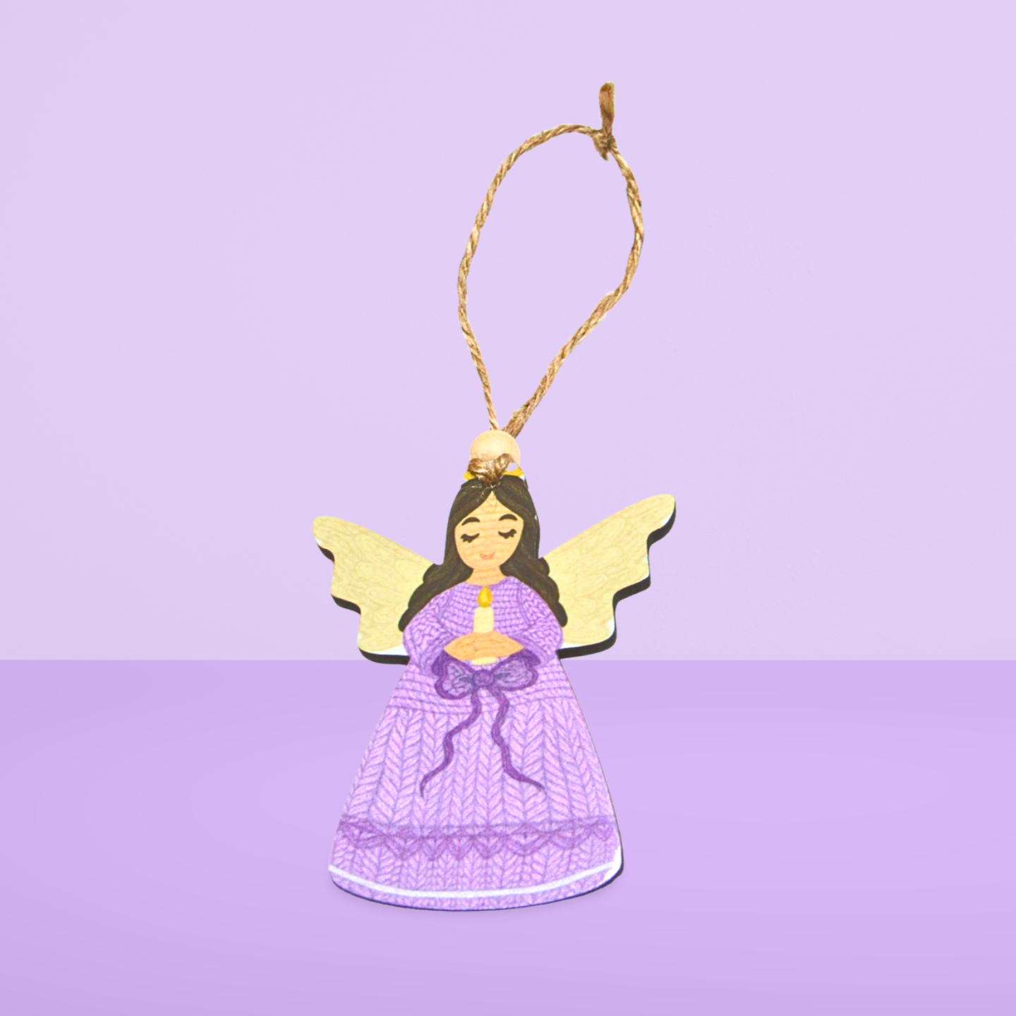 MDF- Angel Shaped Sublimated Ornament