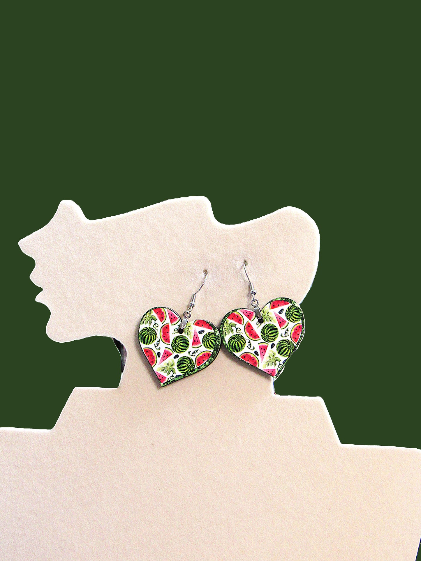 Heart Shaped Sublimated Earrings