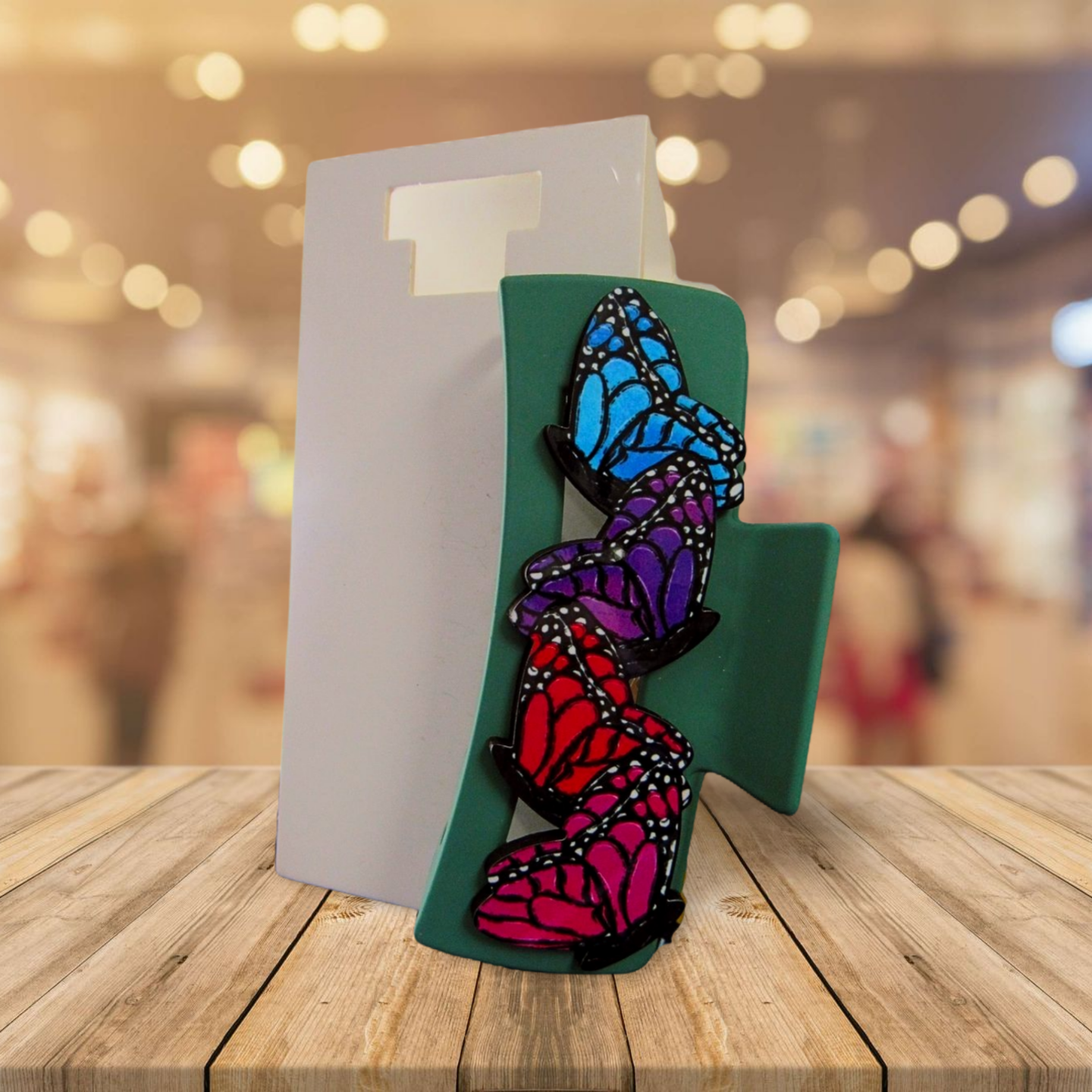 Butterfly Shaped Sublimated Hair Clip Large