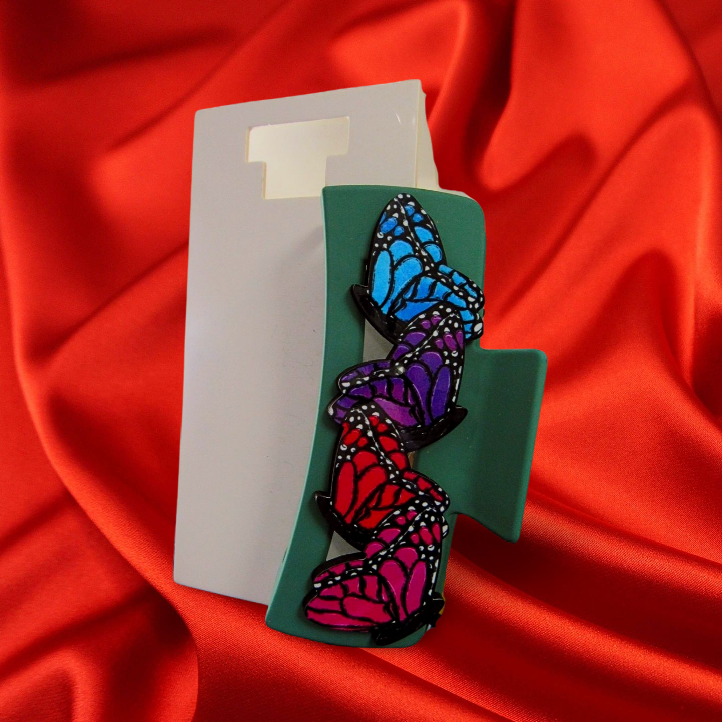 Butterfly Shaped Sublimated Hair Clip Large