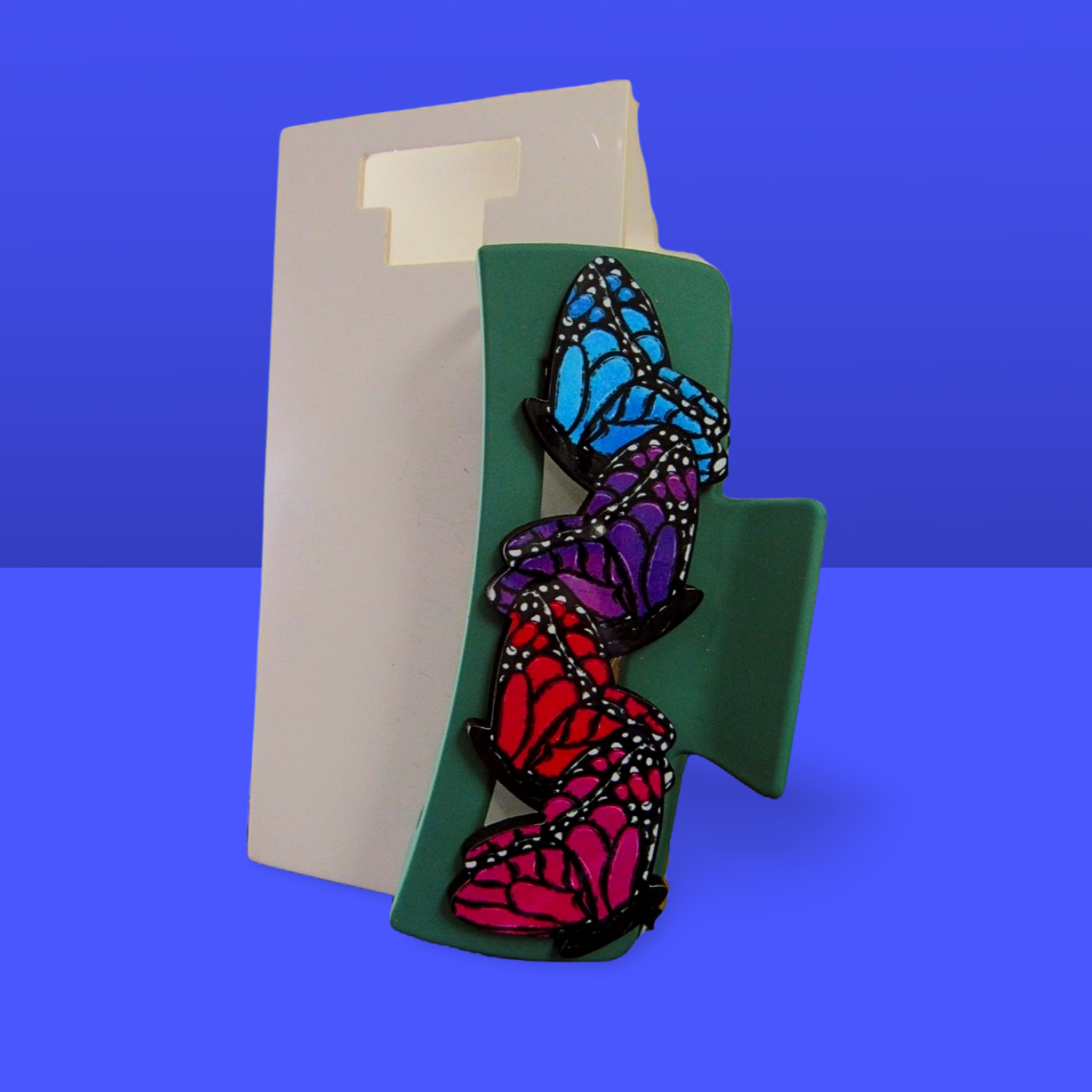 Butterfly Shaped Sublimated Hair Clip Large