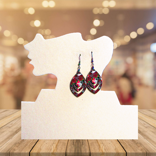 Open Teardrop Shaped Sublimated Earrings 1.5 inch
