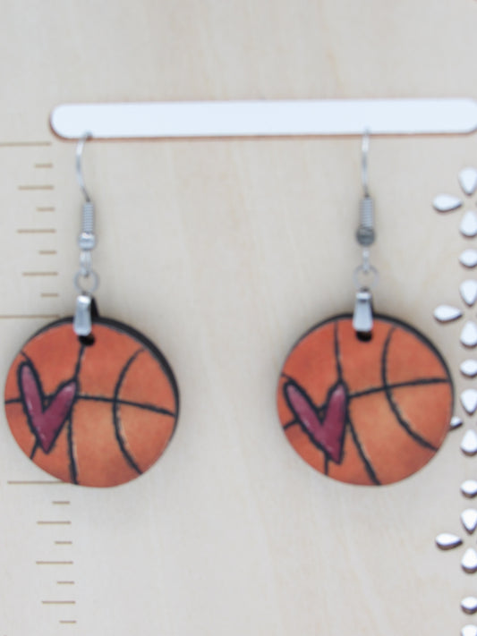 Custom Sports Ball Earrings, 1 Inch Round MDF Sublimation Jewelry