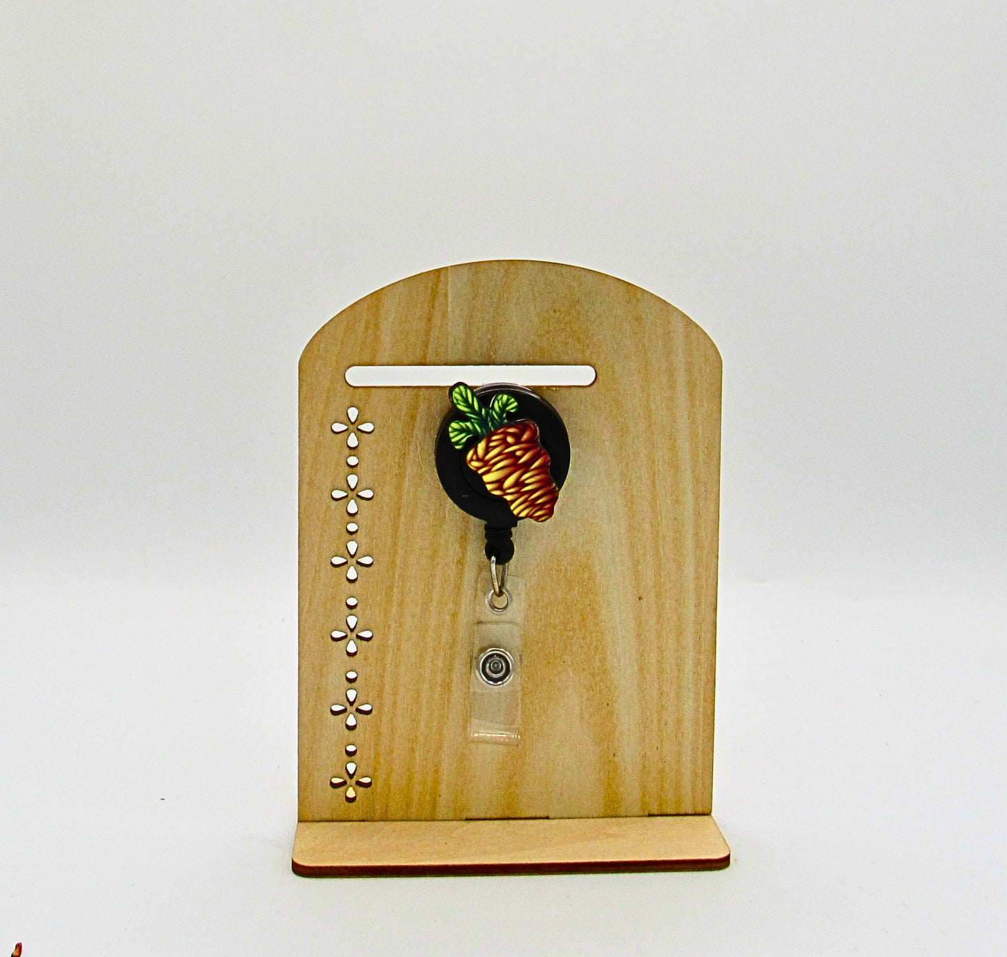 MDF-Wavy Carrot Shaped Sublimated Badge Reel