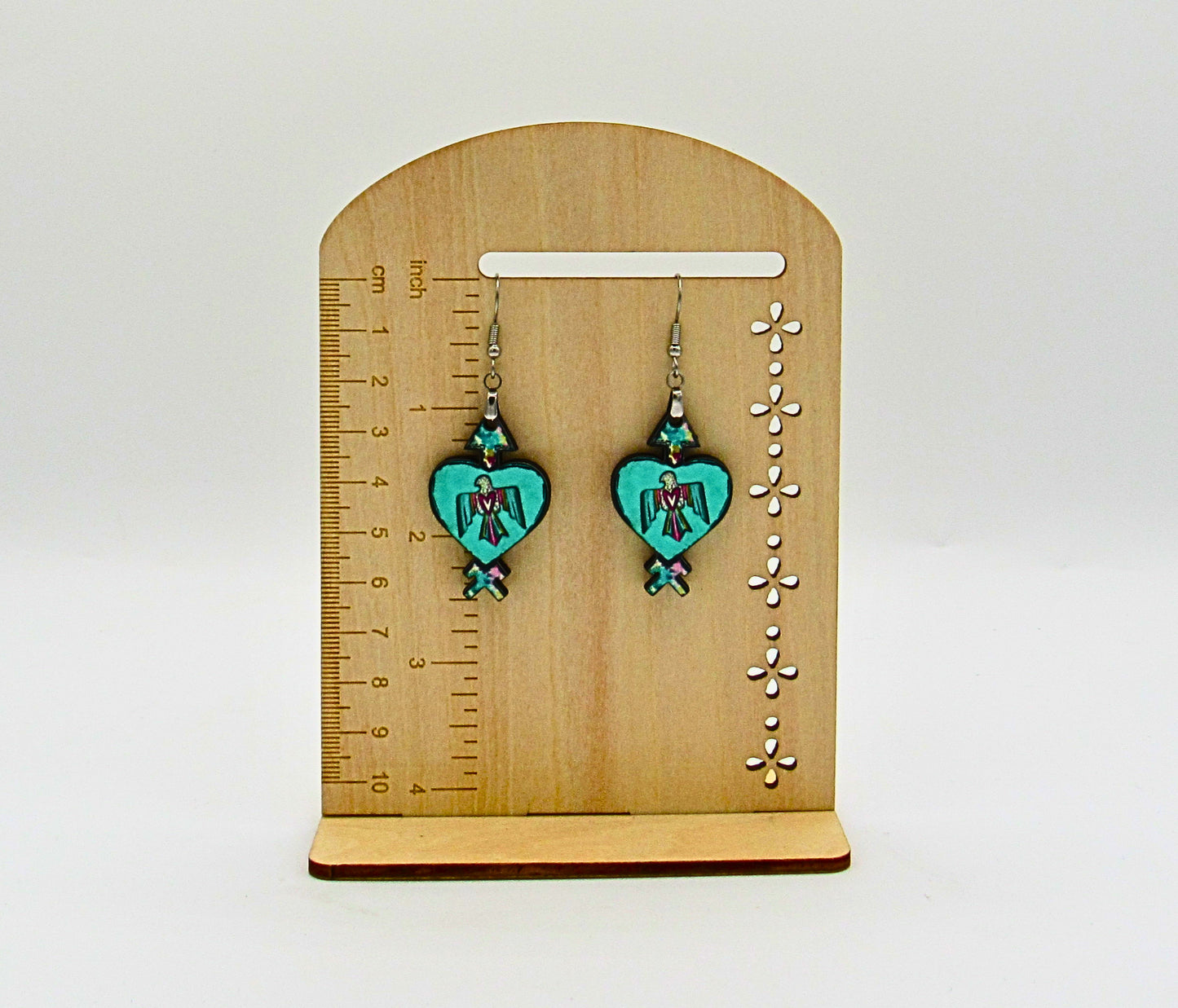 MDF-Heart Arrow Shaped Sublimated Earrings 1.5 inch