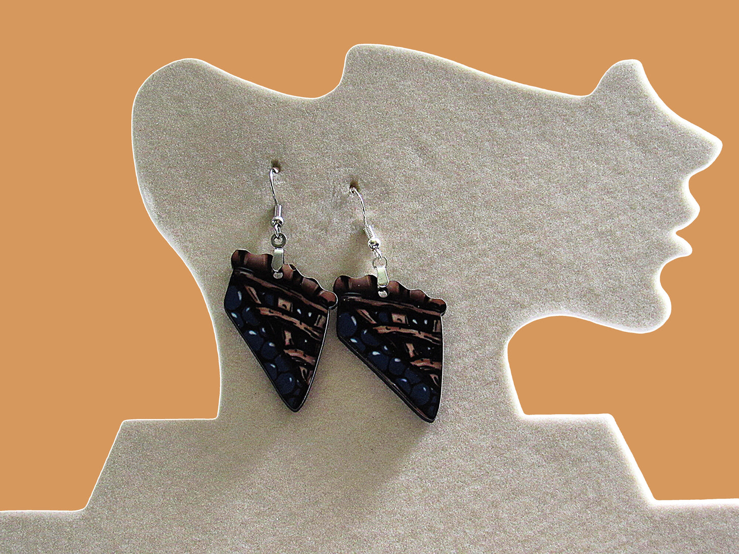 Pie Shaped Sublimated Earring