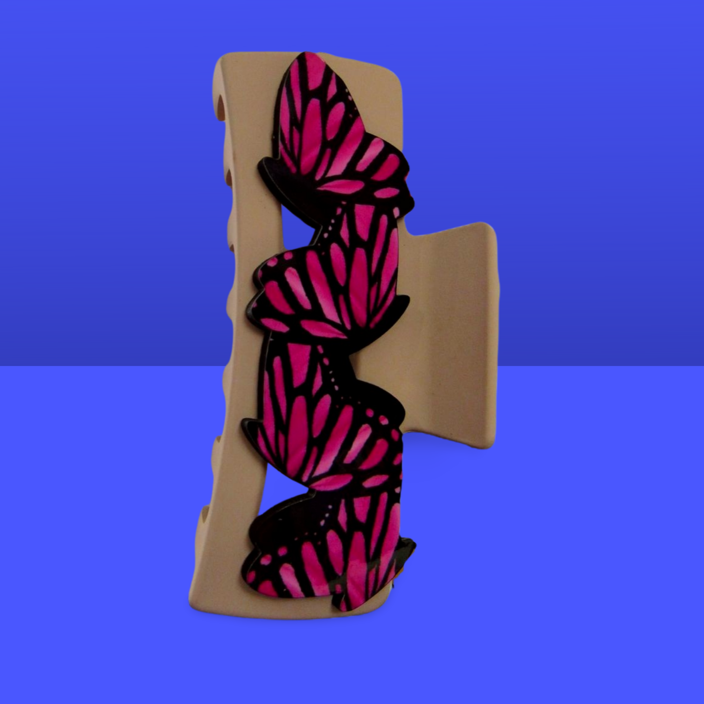 Butterfly Shaped Sublimated Hair Clip Large