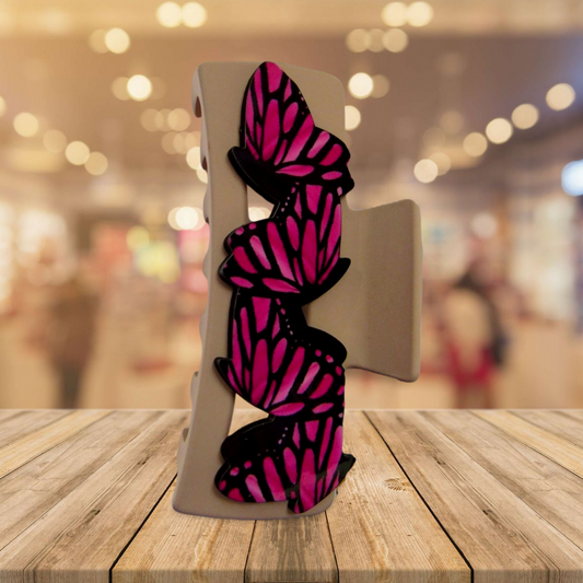 Butterfly Shaped Sublimated Hair Clip Large