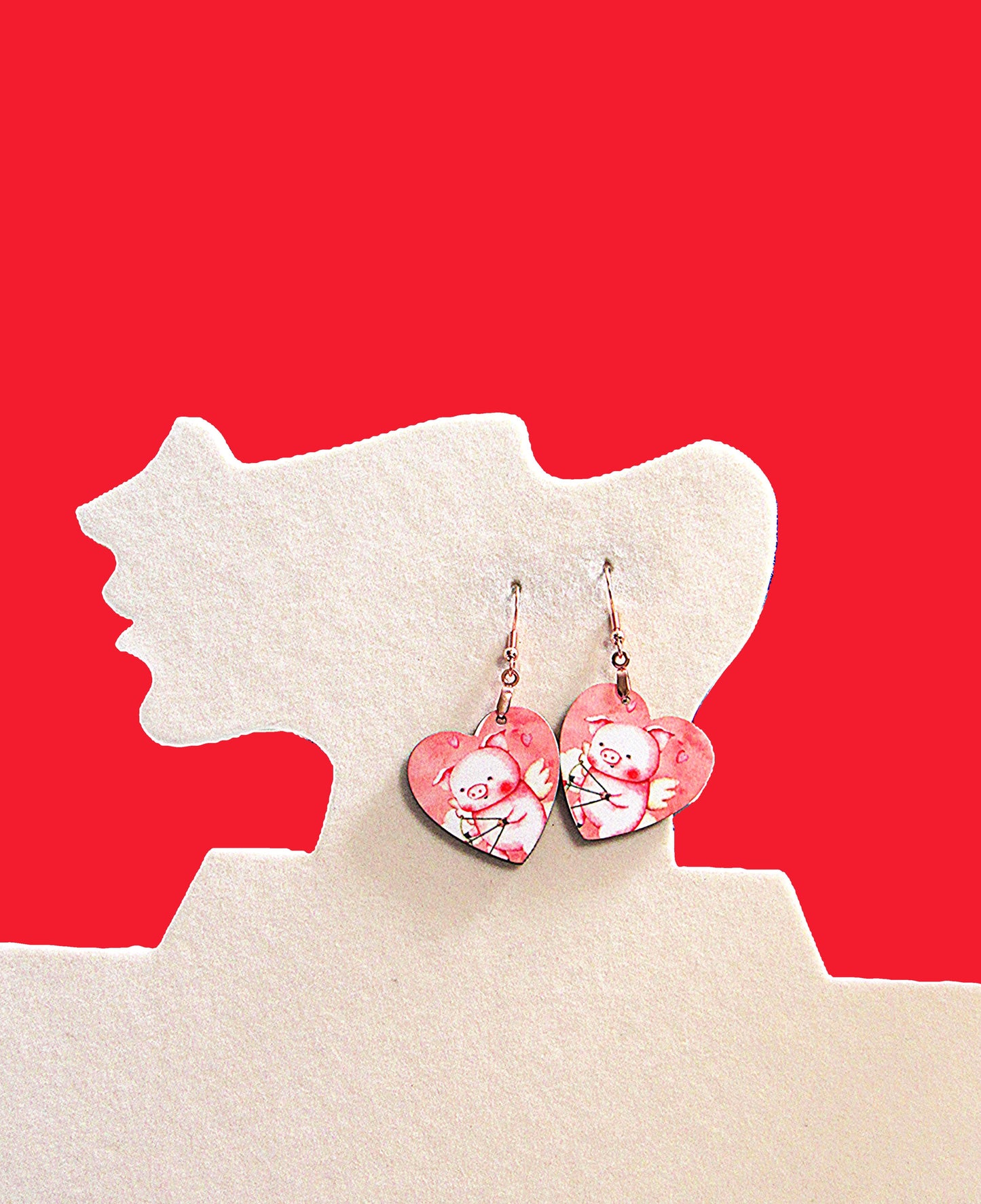 Heart Shaped Sublimated Earrings