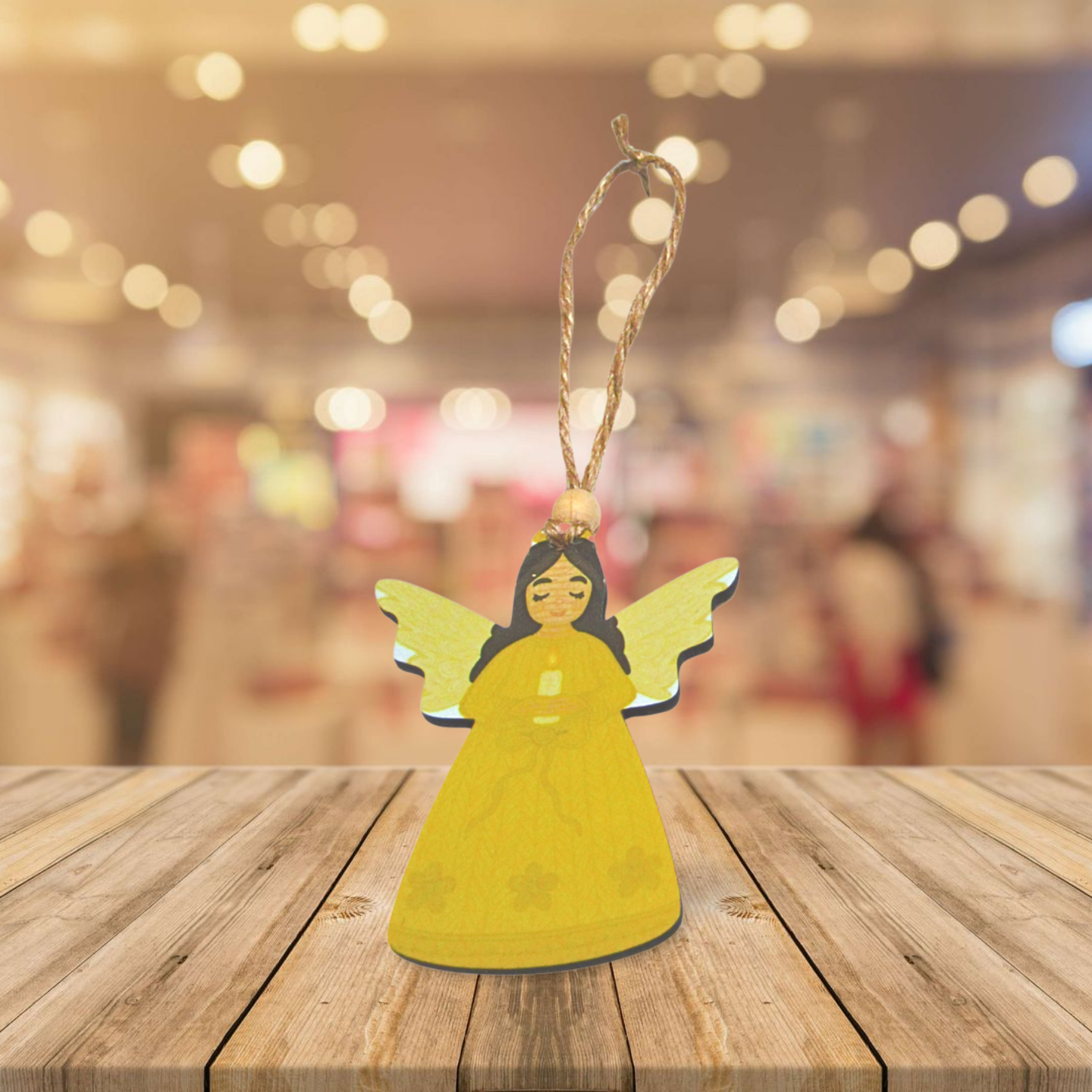 MDF- Angel Shaped Sublimated Ornament